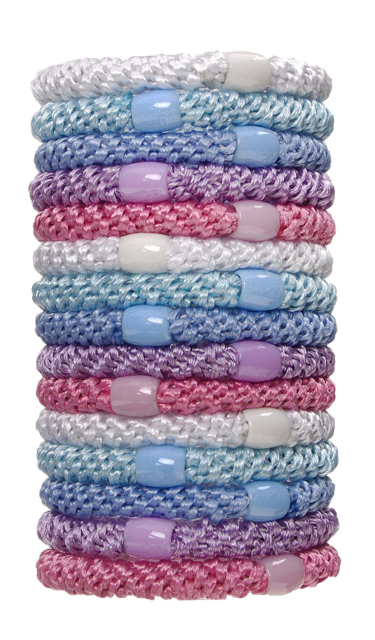 L. Erickson Grab & Go Pony Tube - Pastel - 15 Pack Ponytail Holder Hair Ties