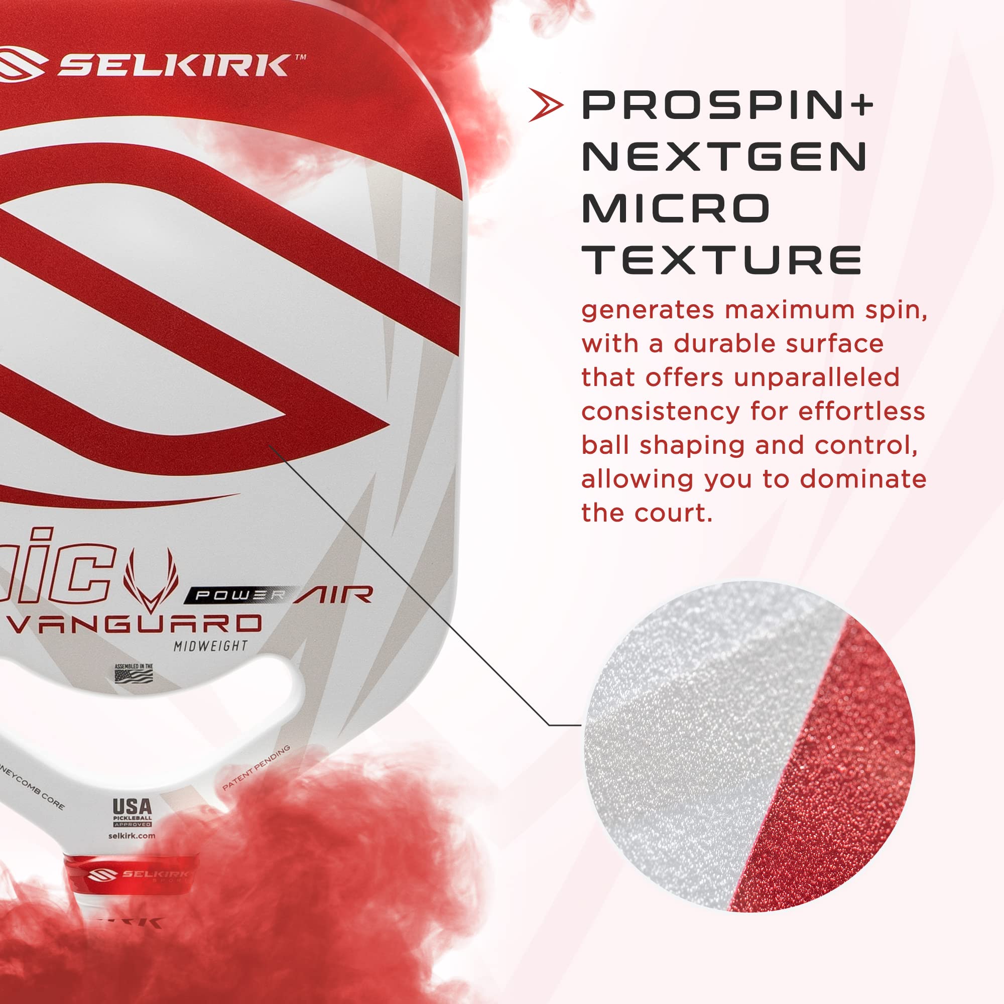 2024 Selkirk Vanguard Pickleball Paddle - Carbon Fiber, 360 Proto Molding, Flexfoam Perimeter, Power & Control