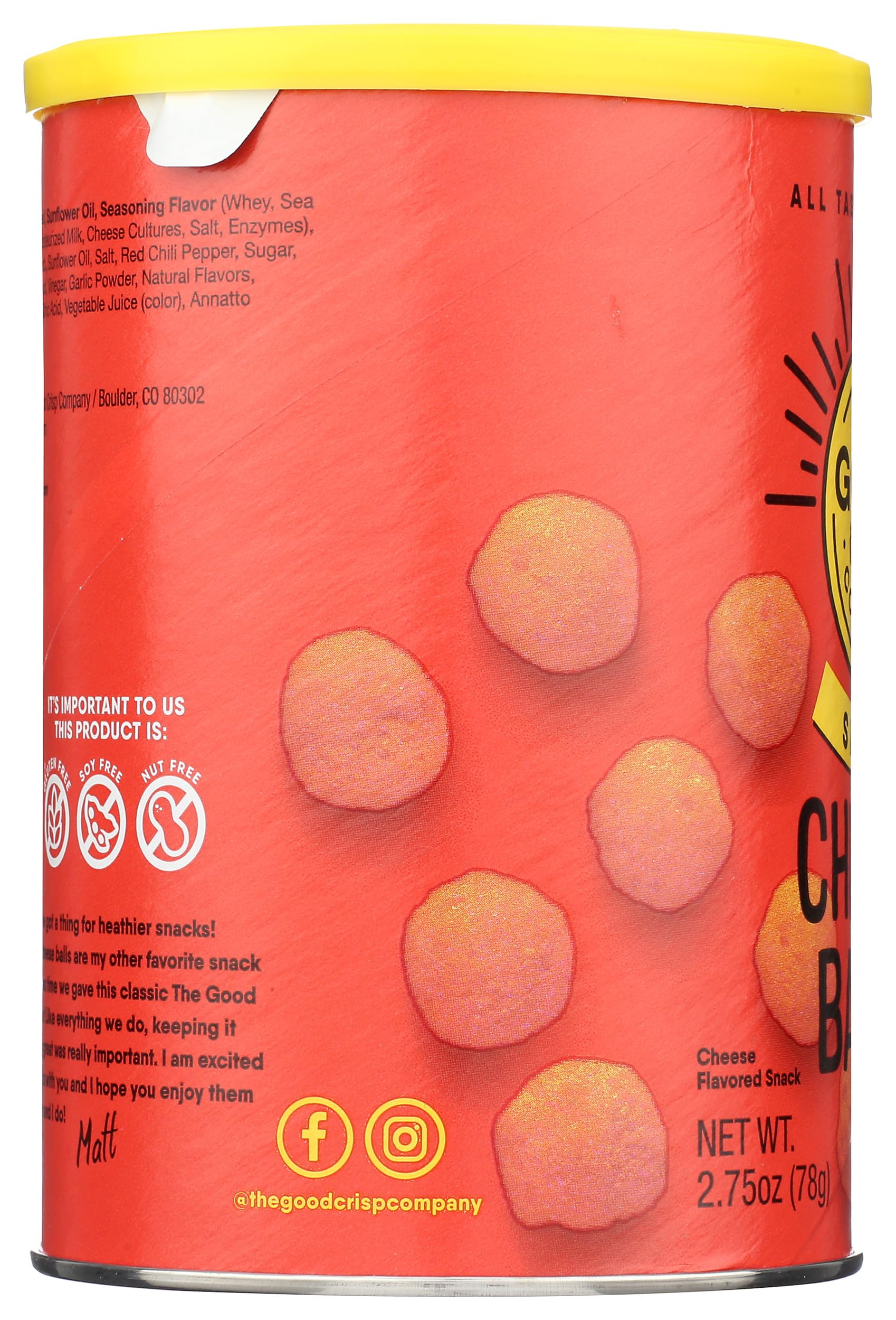 THE GOOD CRISP COMPANY Spicy Cheese Balls, 2.75 OZ