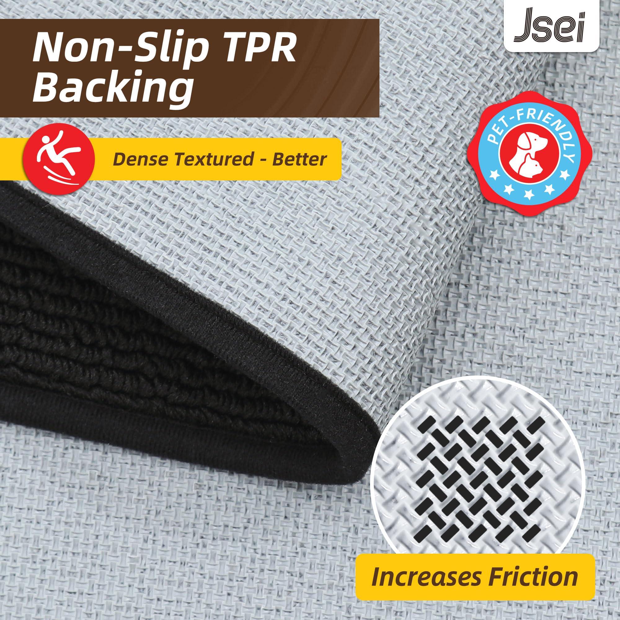 JSEI Door Mat 20"x 32",Absorbent Muddy Dirt Welcome Mat,Non-Slip Entryway Rugs Washable Indoor Entrance Mats,Low Profile Floor Mat for Entryway and Front Back Door,Black