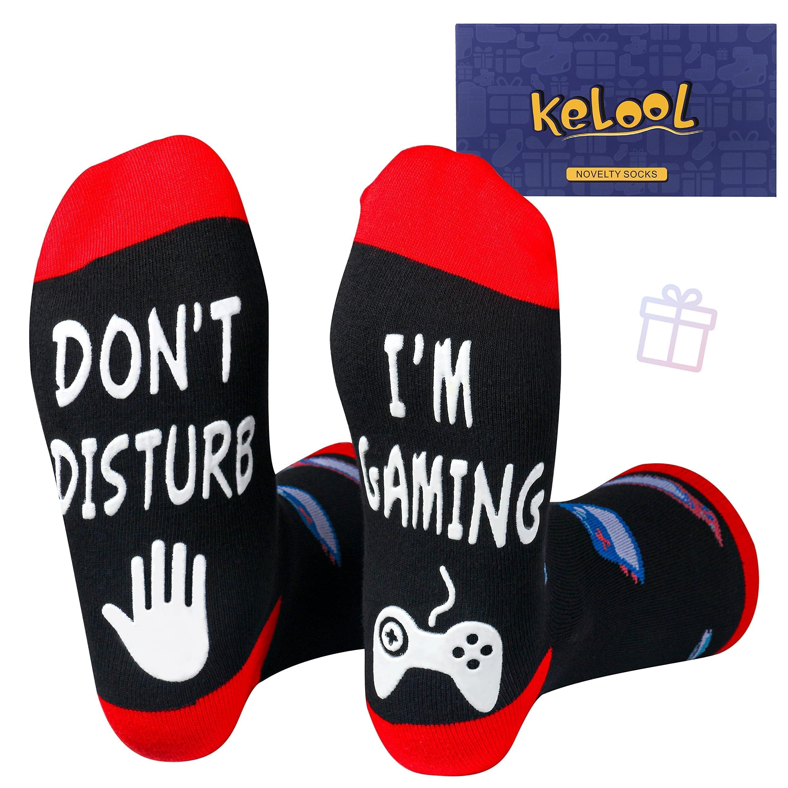 Do Not Disturb I'm Gaming Socks,Boy Gifts Ideas,Mens Gifts For Christmas,Funny Gamer Socks Gifts For Men,Him,Dad,Sons,Teen Boys