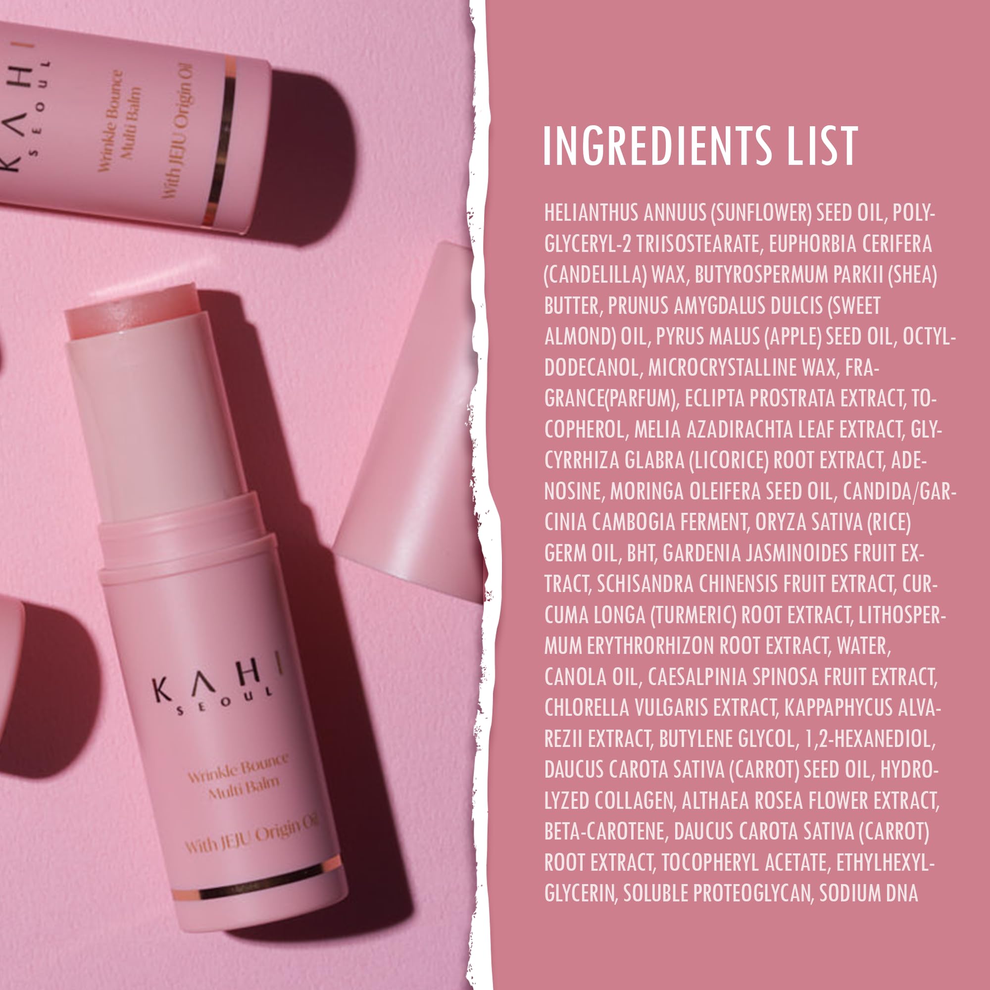 KAHI Wrinkle Bounce Multi Balm - MAX USAGE EDITION | All-in-One Hydrating Balm Eye Cream Stick & Moisture Balm Stick | Daily Korean Skin Care Moisturizer Stick with Salmon-derived sodium DNA (0.32 oz)