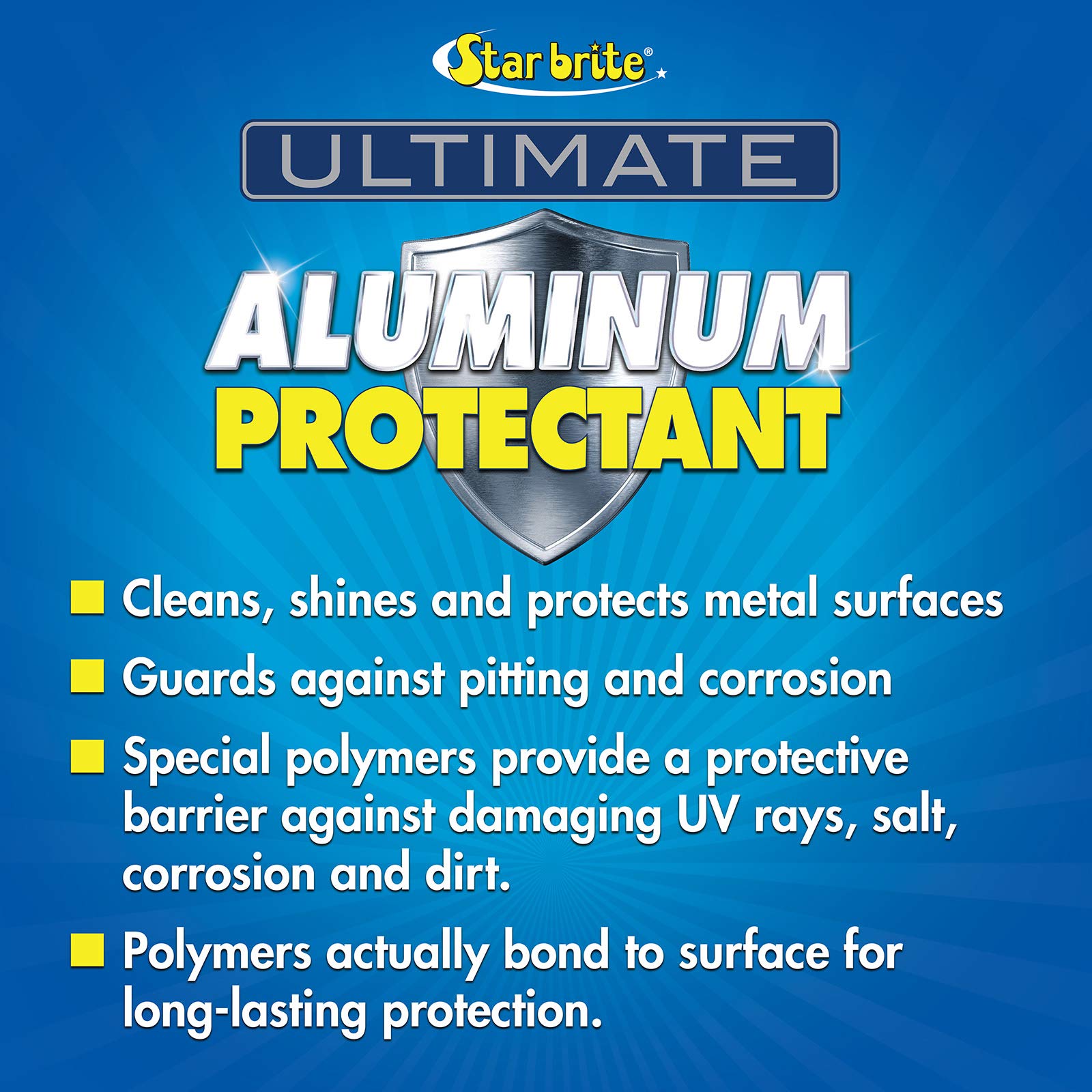 STAR BRITE Ultimate Aluminum Protectant - Quick Protection for Polished & Anodized Aluminum, Shields Against Saltwater, Corrosion & Pitting - Ideal for Towers, Outriggers, Pontoons - 22 OZ (080922P)