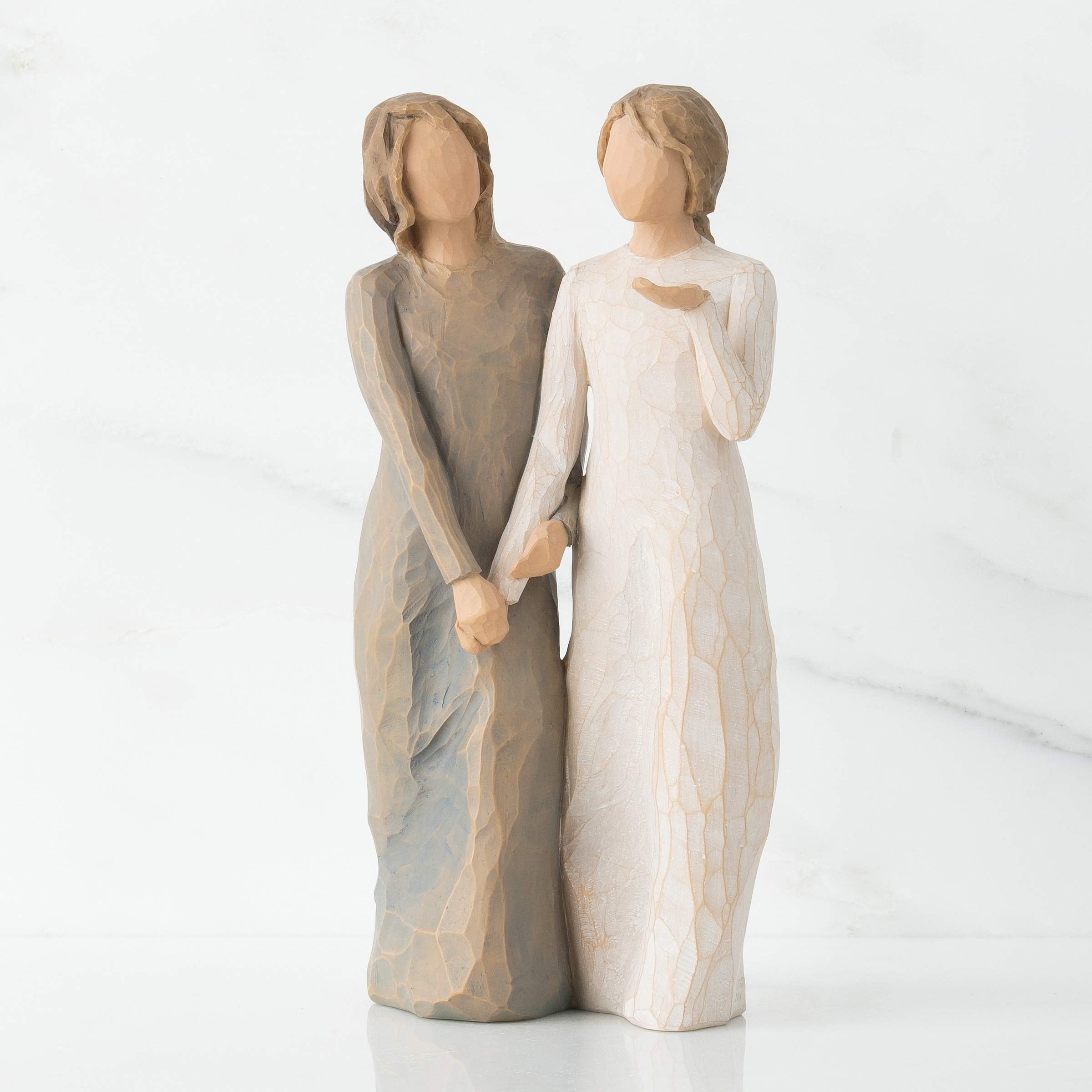 Willow Tree My Sister, My Friend, Walk with me. and Along The Way, We'll Share Everything, A Gift to Celebrate Supportive Friendships Among Women, Sisters, Co-Workers, Sculpted Hand-Painted Figure