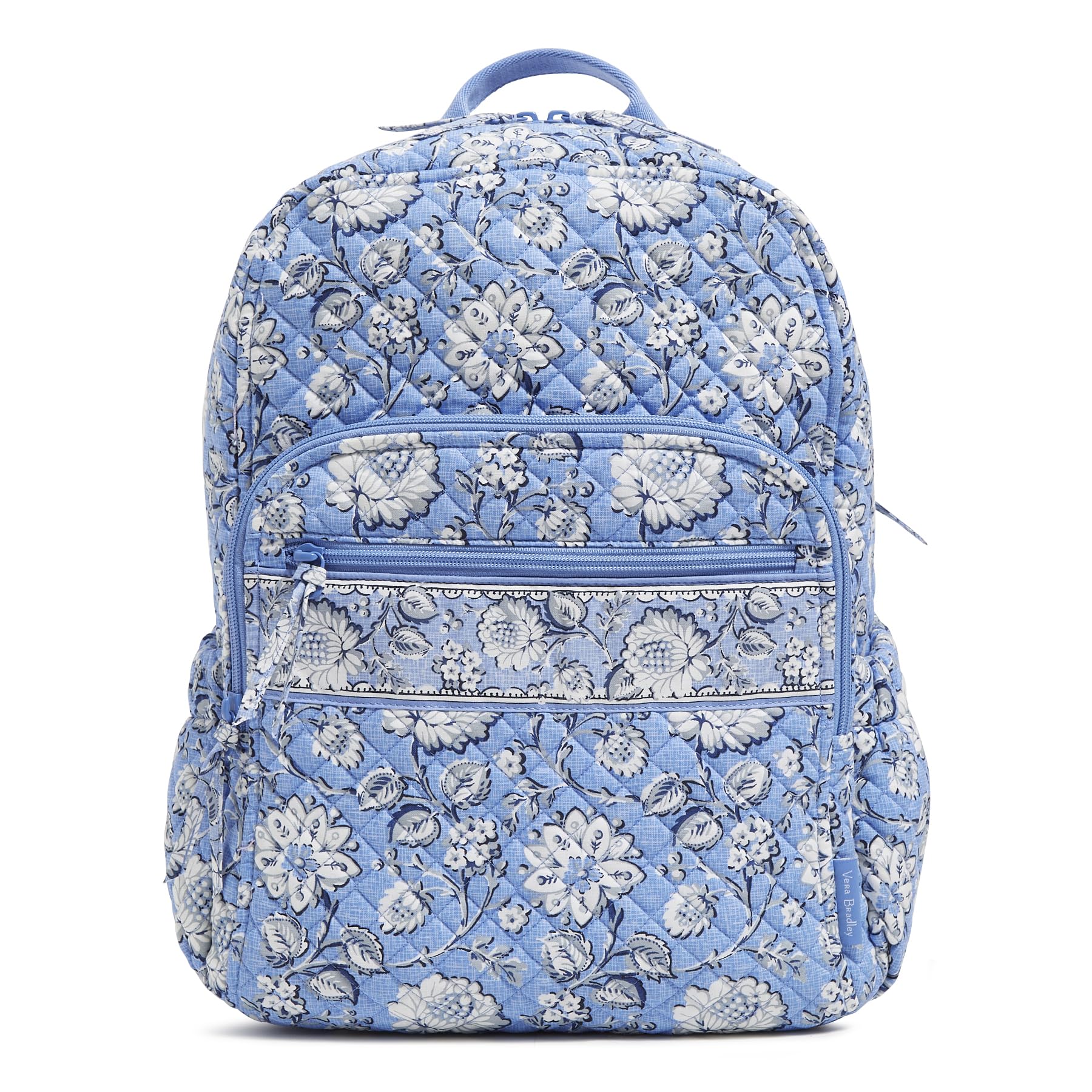 Vera Bradley Cotton Campus Backpack, Sweet Garden Blue