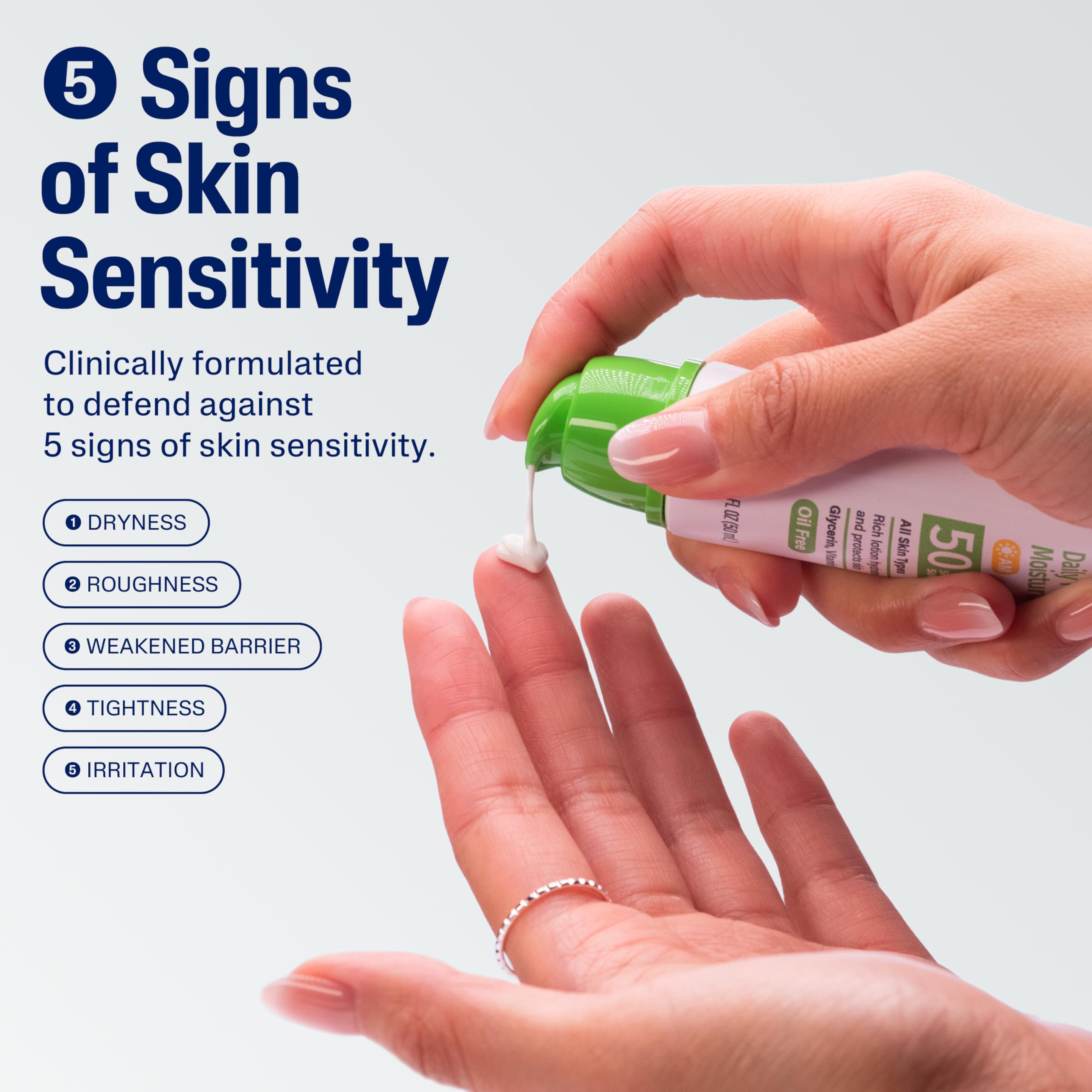 Cetaphil Daily Facial Moisturizer SPF 50, 1.7 Fl Oz (Pack of 2), Gentle Facial Moisturizer For Dry to Normal Skin Types, No Added Fragrance, Dermatologist Recommended (Packaging May Vary)