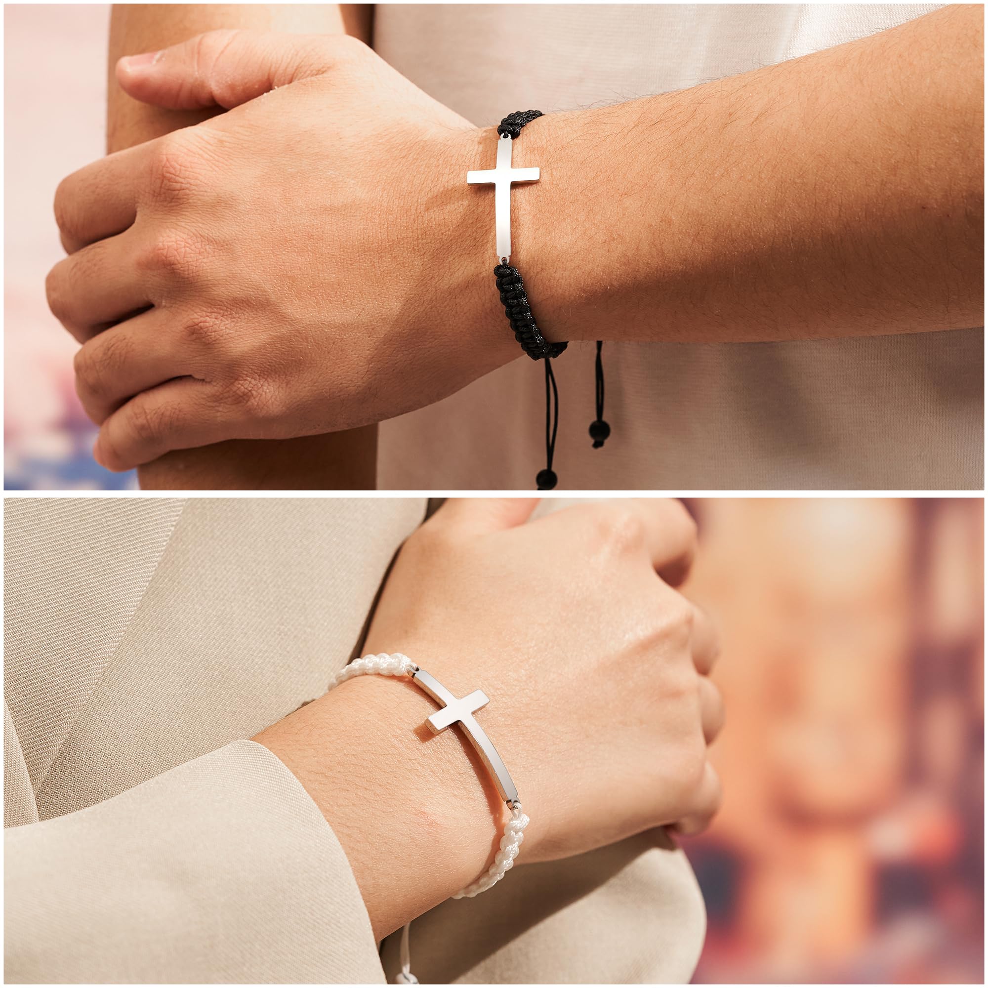 Tarsus Gifts for Girlfriend, Girlfriend Valentines Day Gifts for Her, Girlfriend Birthday Gifts Cross Couples Bracelets Christmas Anniversary Girlfriend Gifts Ideas