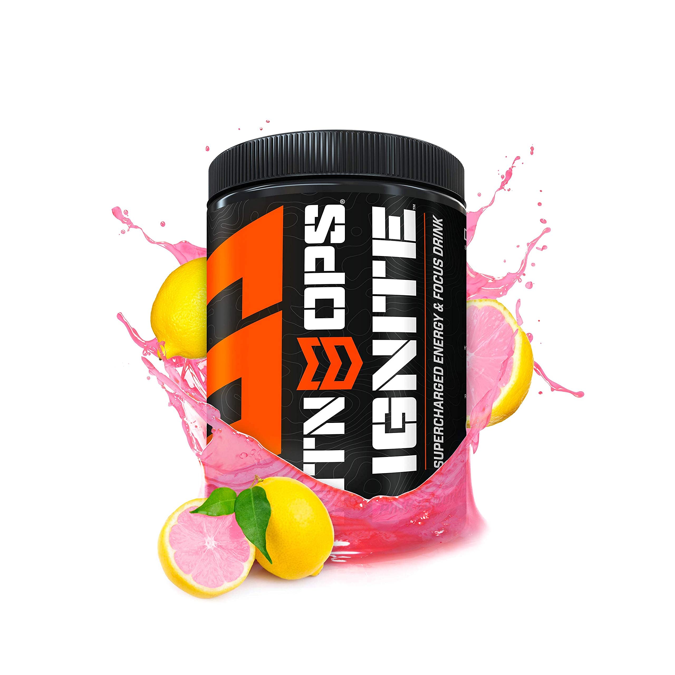 MTN OPS Ignite Supercharged Energy Drink Mix 45-Serving Tub, Pink Lemonade