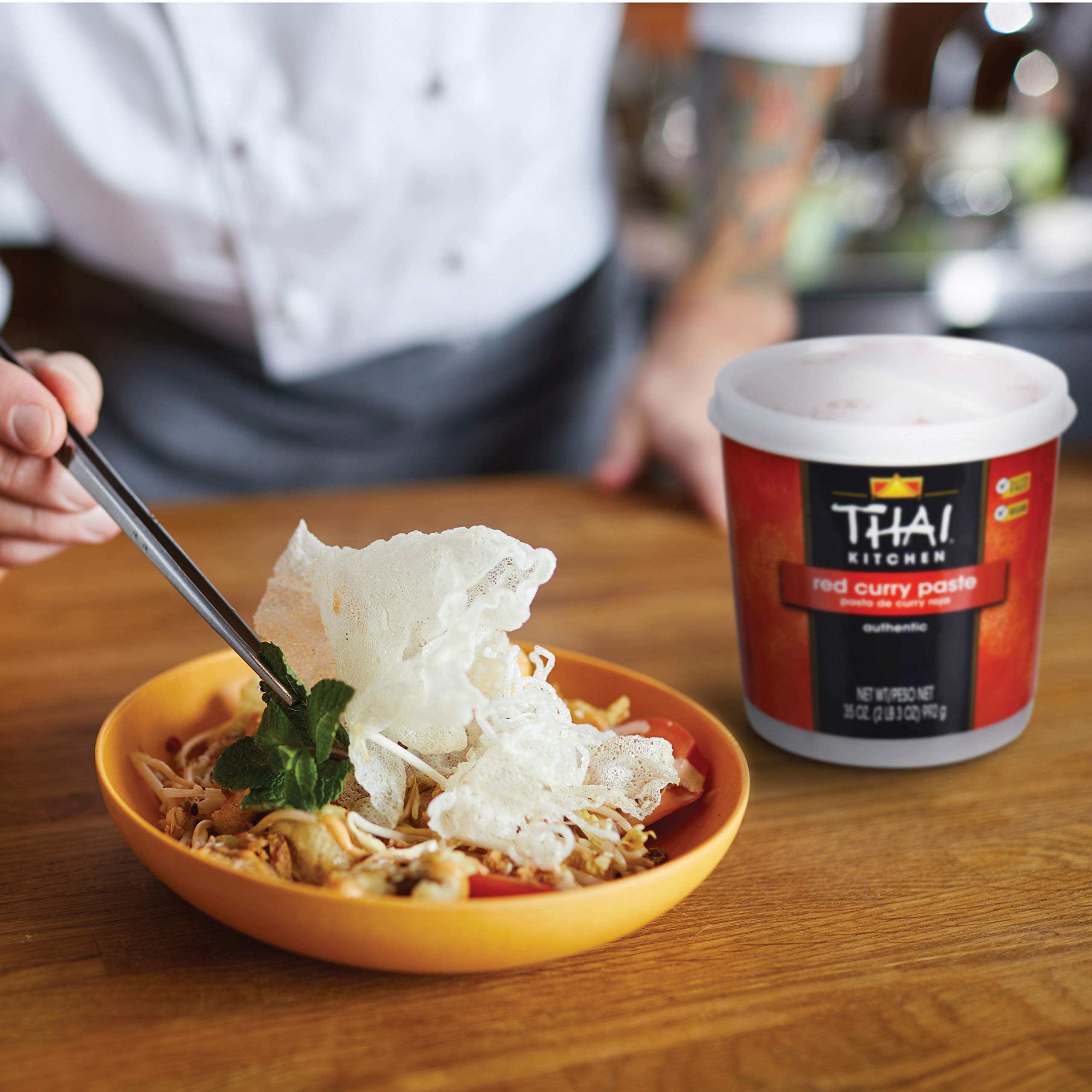 Thai Kitchen Red Curry Paste, 35 oz - One 35 Ounce Tub of Thai Red Curry Paste with Red Chili Pepper, Lemongrass, Thai Ginger and Spices, Perfect for Stir-Fries and Soup Bases