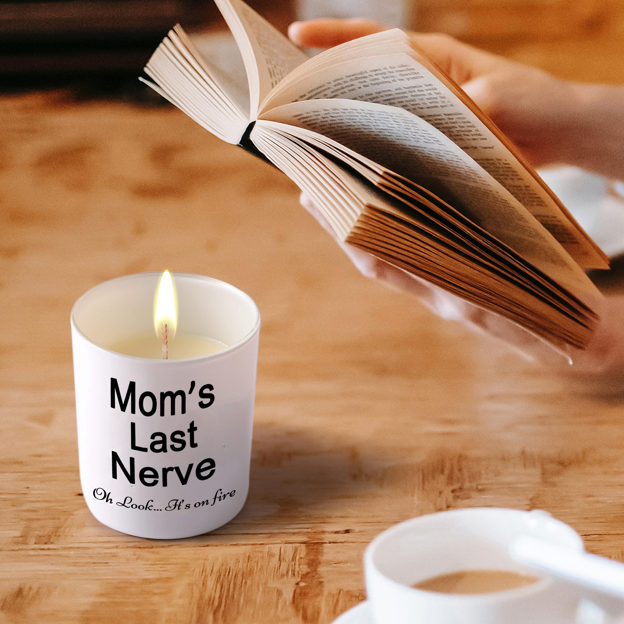 Gifts for Mom from Daughter or Son Funny Unique Mother Gift for Christmas Birthday Moms Last Nerve Oh Look Its On Fire Novelty Lavender Scented Soy Candle