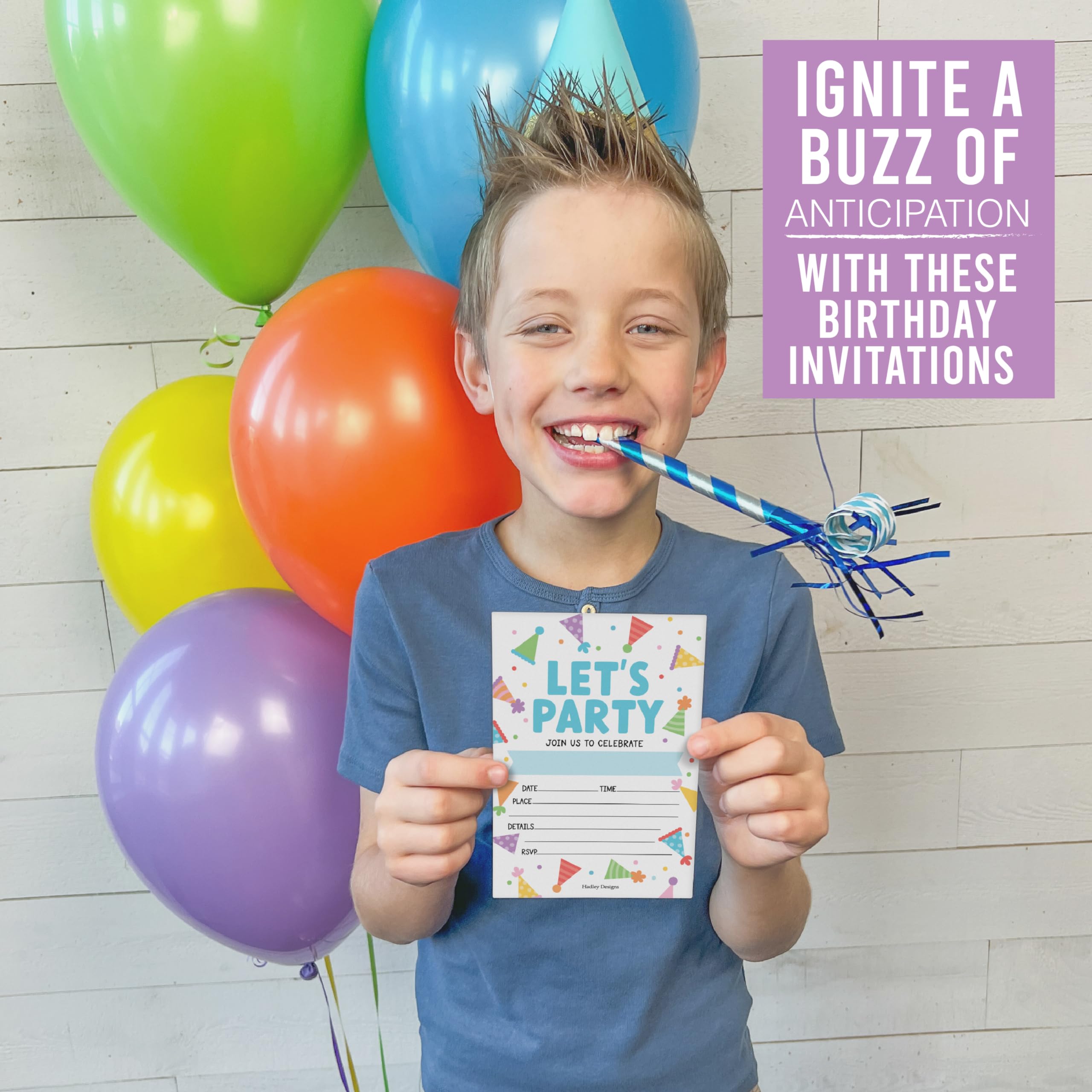 15 Colorful Birthday Invitations Girl - Kids Birthday Invitations Boy, Birthday Party Invitations For Boys, Colorful Birthday Invites For Boy, Birthday Invitation Cards, Birthday Party Invites Boy