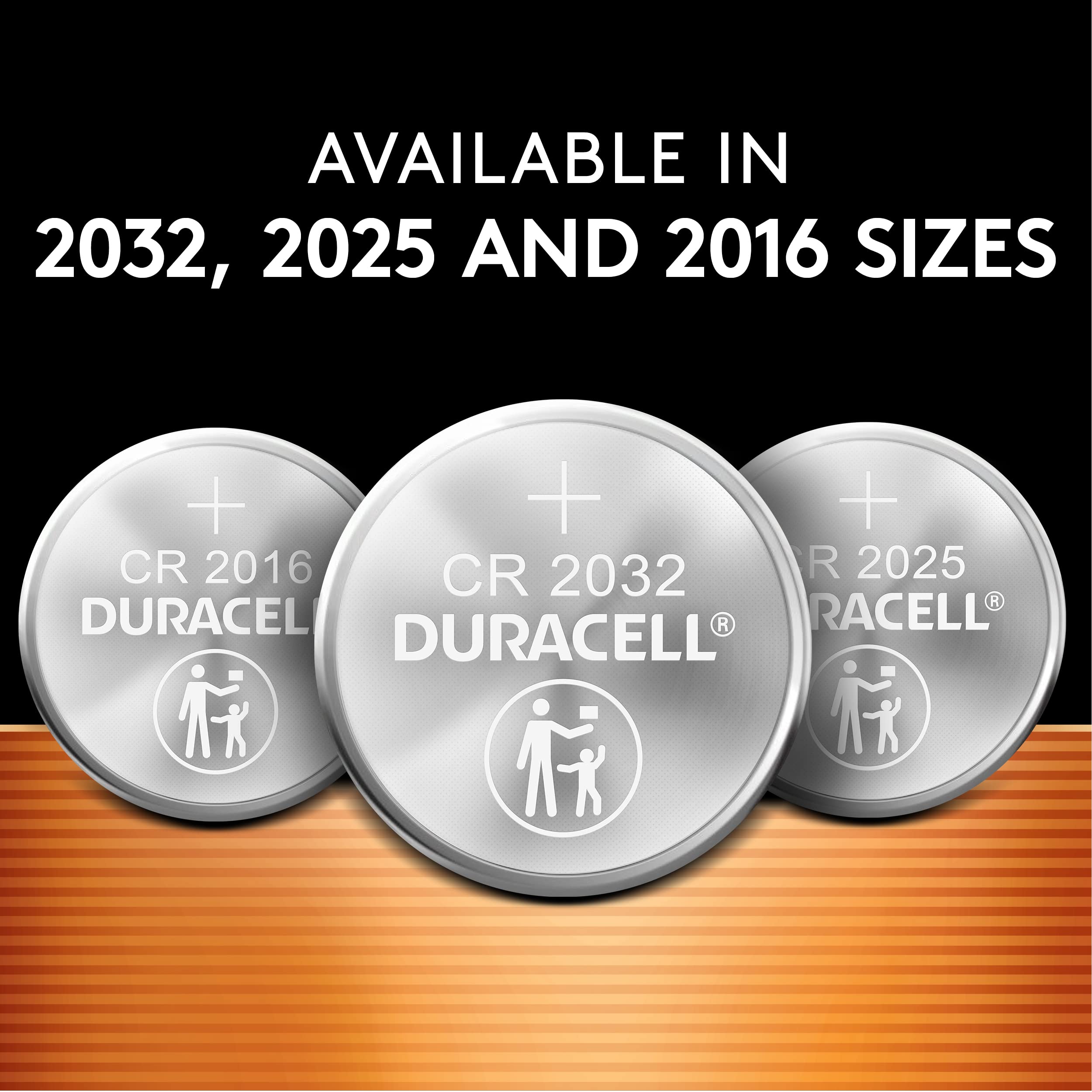 Duracell 2032 Lithium Battery. 4 Count Pack. Child Safety Features. Compatible with Apple AirTag, Key Fob, and other devices. CR2032 Lithium 3V Cell. 2032 Battery, Lithium Coin Battery