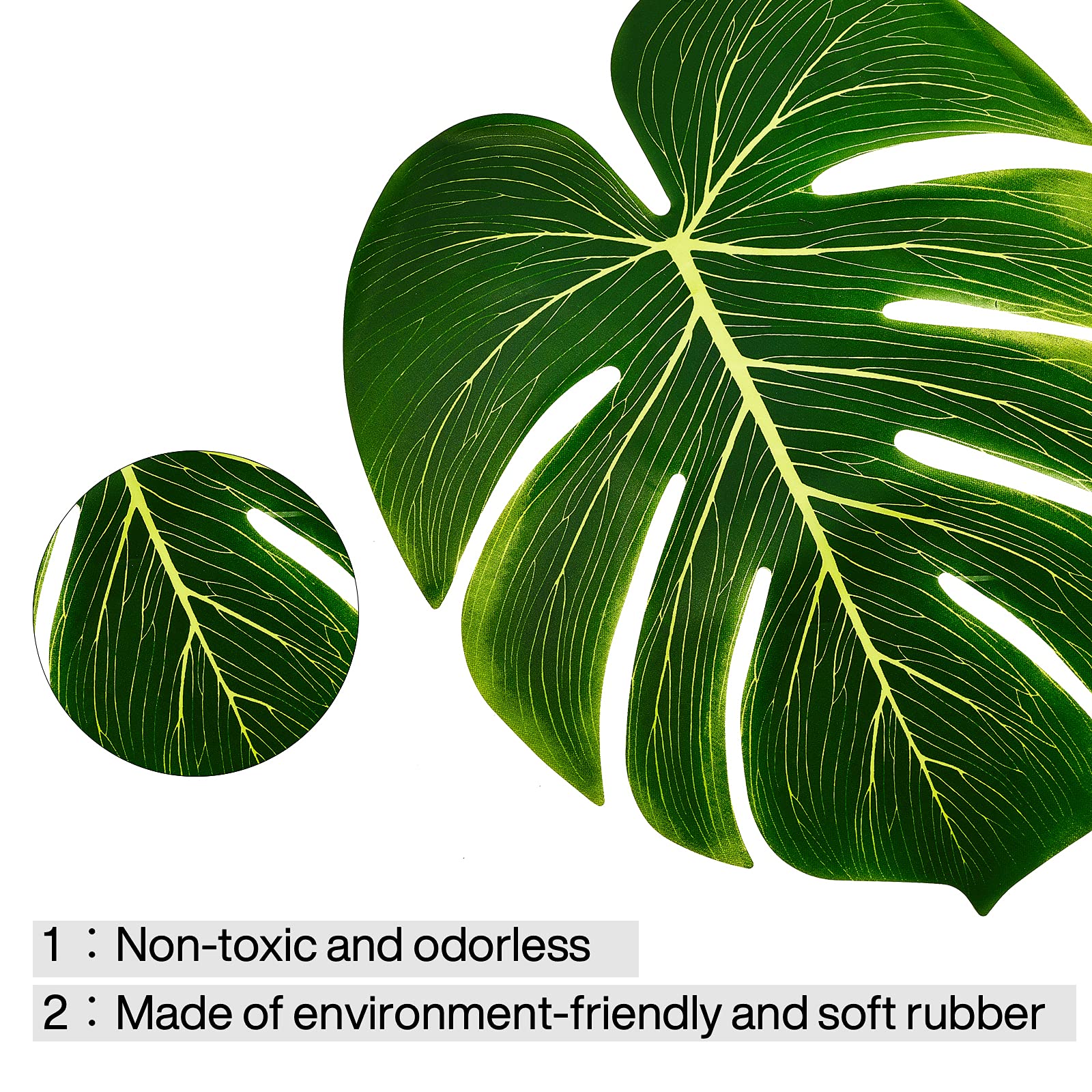 PartyWoo Palm Leaves, 34 pcs Fake Artificiall Palm Leaves, Summer Tropical Fiesta Party Decorations, Flamingo Hawaiian Party Supplies