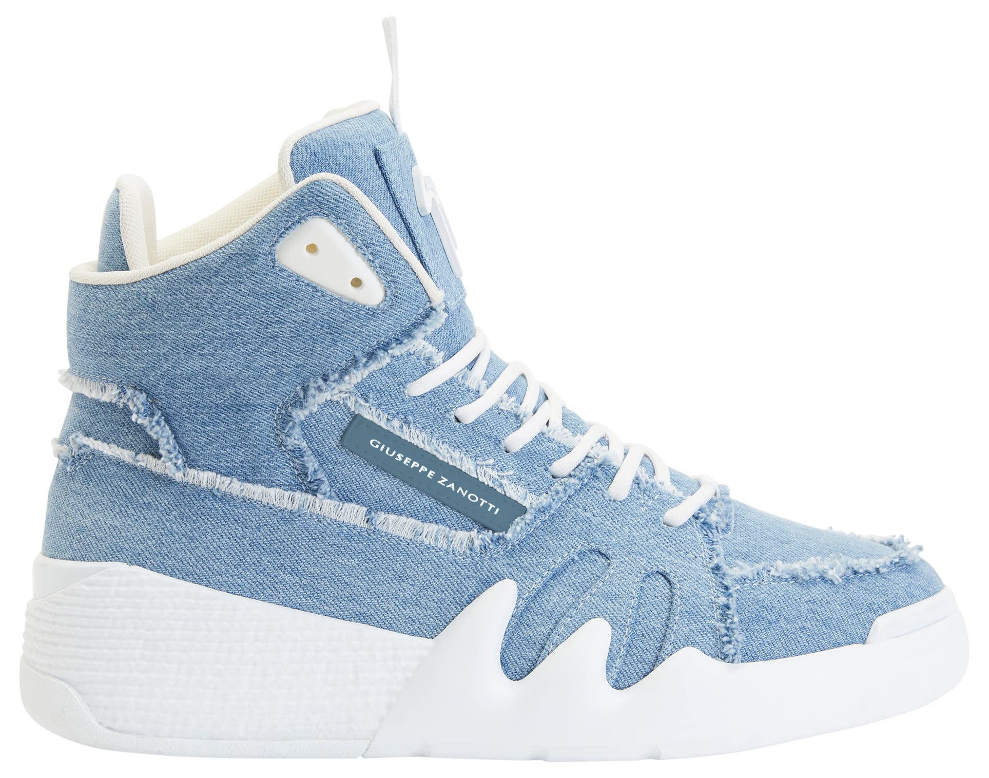 Giuseppe Zanotti, Talon Mid Top Sneakers, 7, Blue