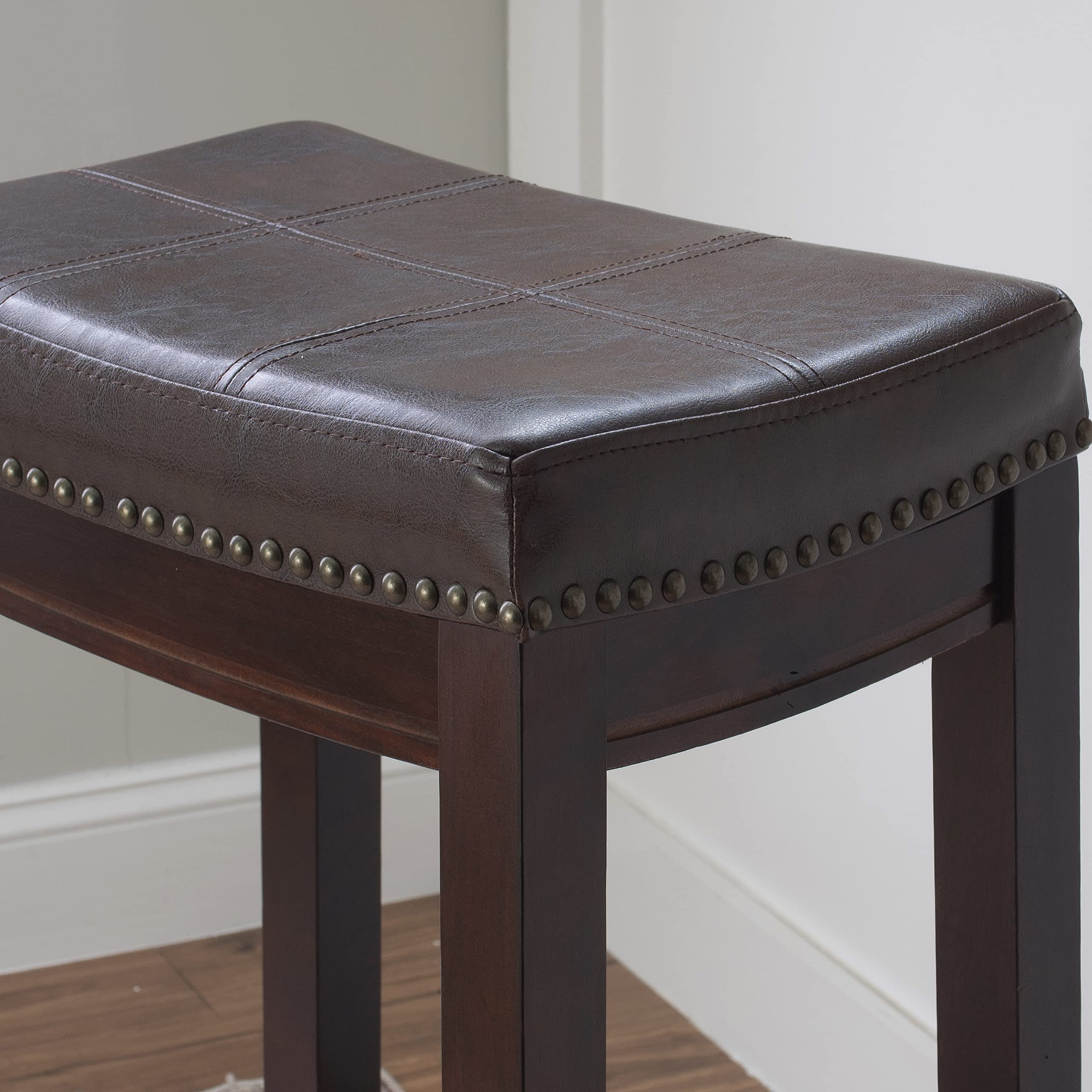 Linon Home Décor Kingston, 32" x 18.75" x 13.25", Model Number: 55816BRNPU-01-KD-U