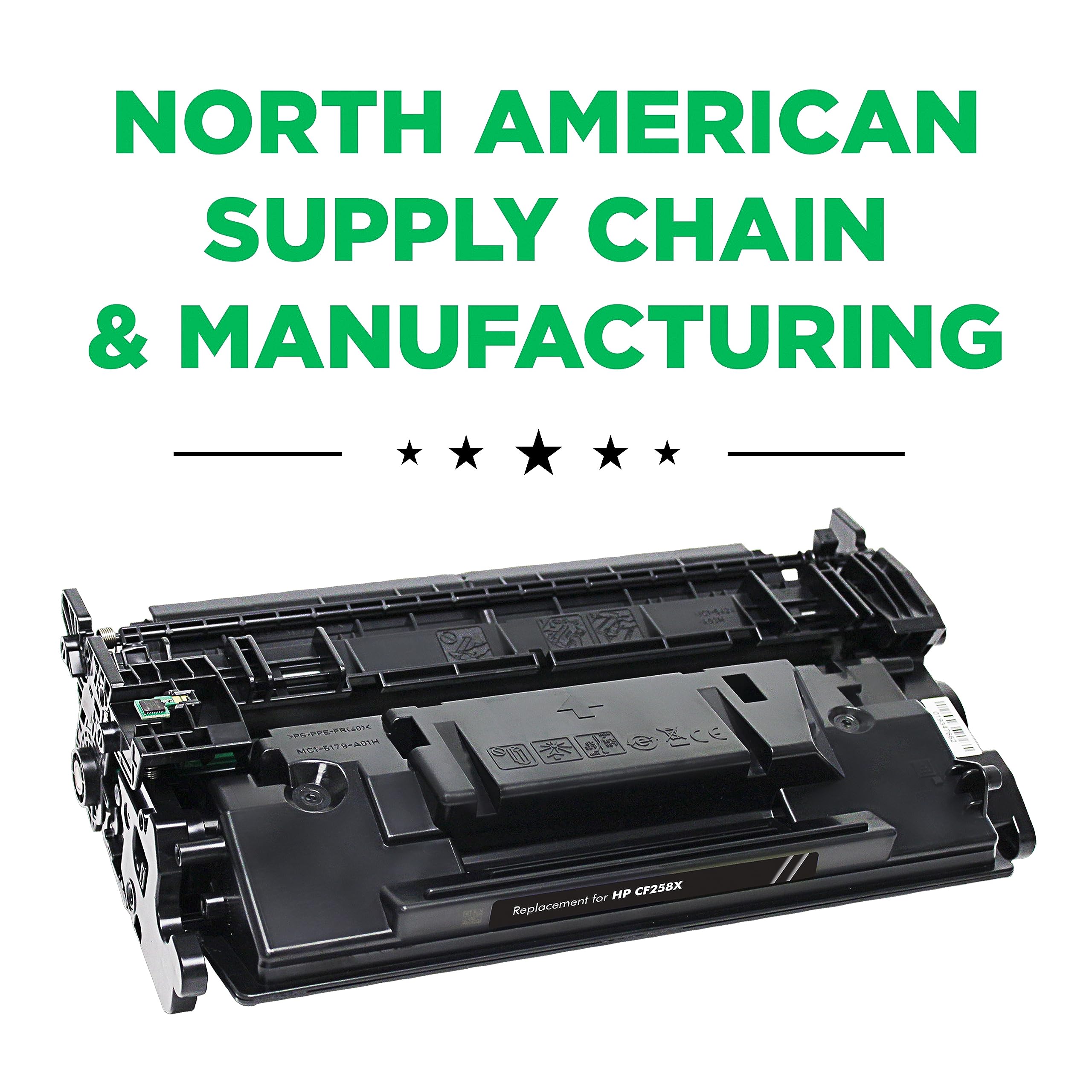 Clover Remanufactured High Yield Toner Cartridge (Reused OEM Chip) Replacement for HP 58X (CF258X) | Black