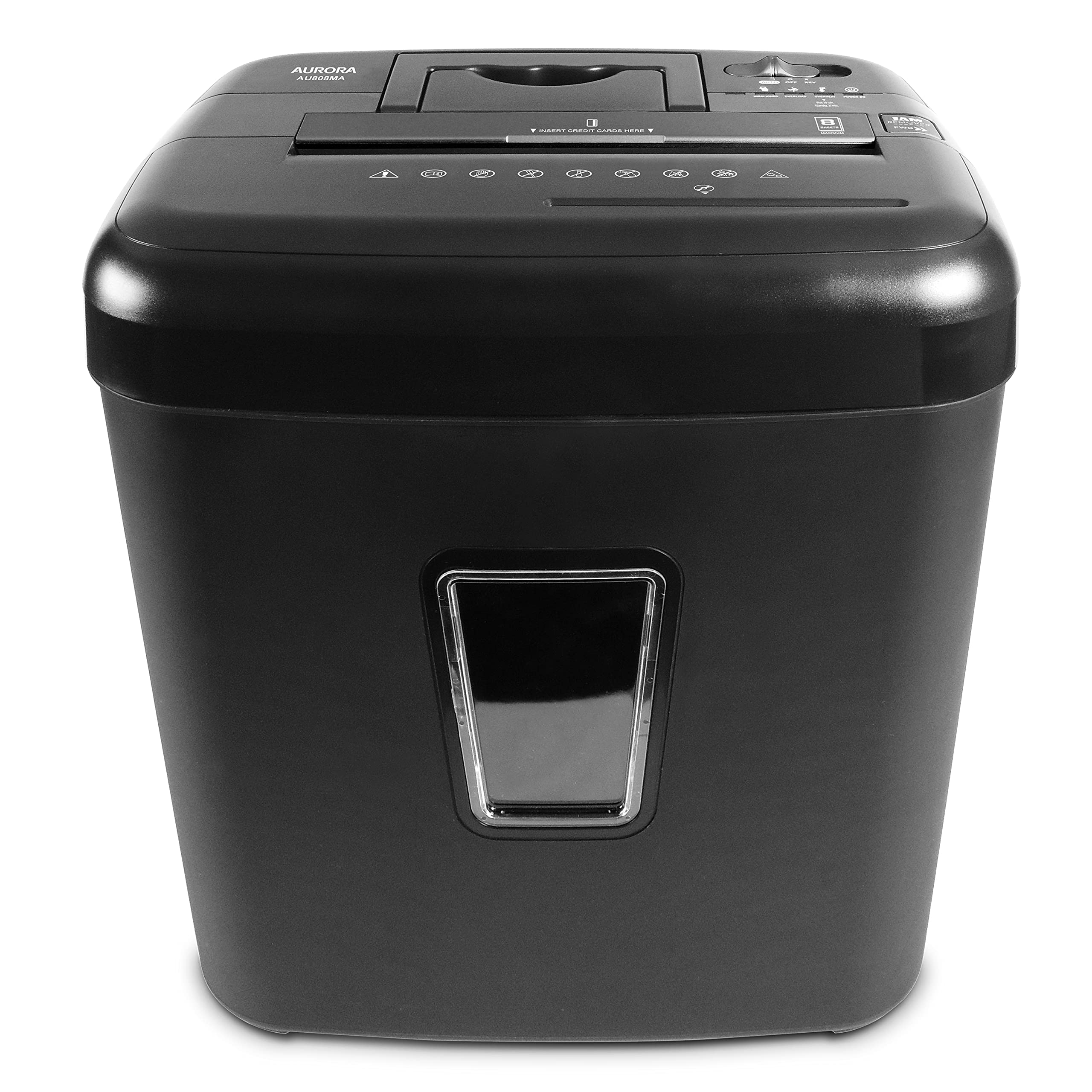 Aurora AU808MA High-Security 8-Sheet Micro-Cut Paper, CD/DVD and Credit Card Paper Shredder