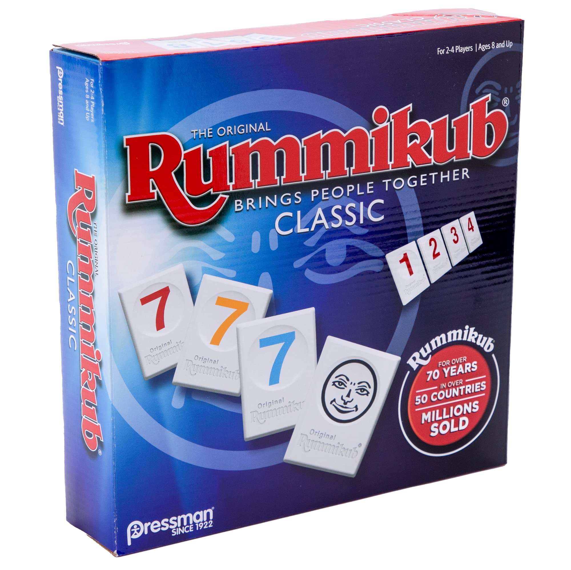 Pressman Rummikub - The Original Rummy Tile Game | Exciting Family Game of Strategy and Luck | Promotes STEM Skills | For Kids, Teens, Adults | 2-4 Players, Ages 8+