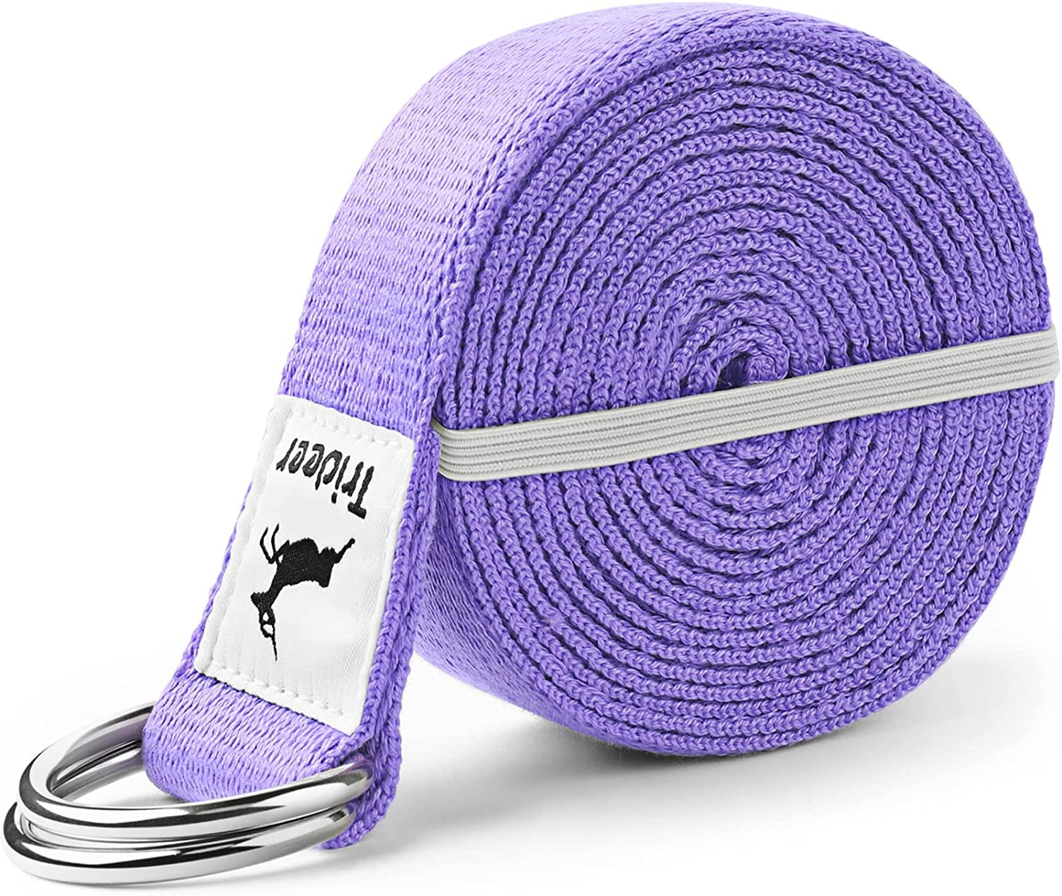 Trideer Yoga Strap Yoga Bands Yoga Strap for Stretching with Extra Safe Adjustable D-Ring Buckle, Non-Elastic Yoga Accessories for Yoga, Physical Therapy, Improves Sitting Posture for Women & Men