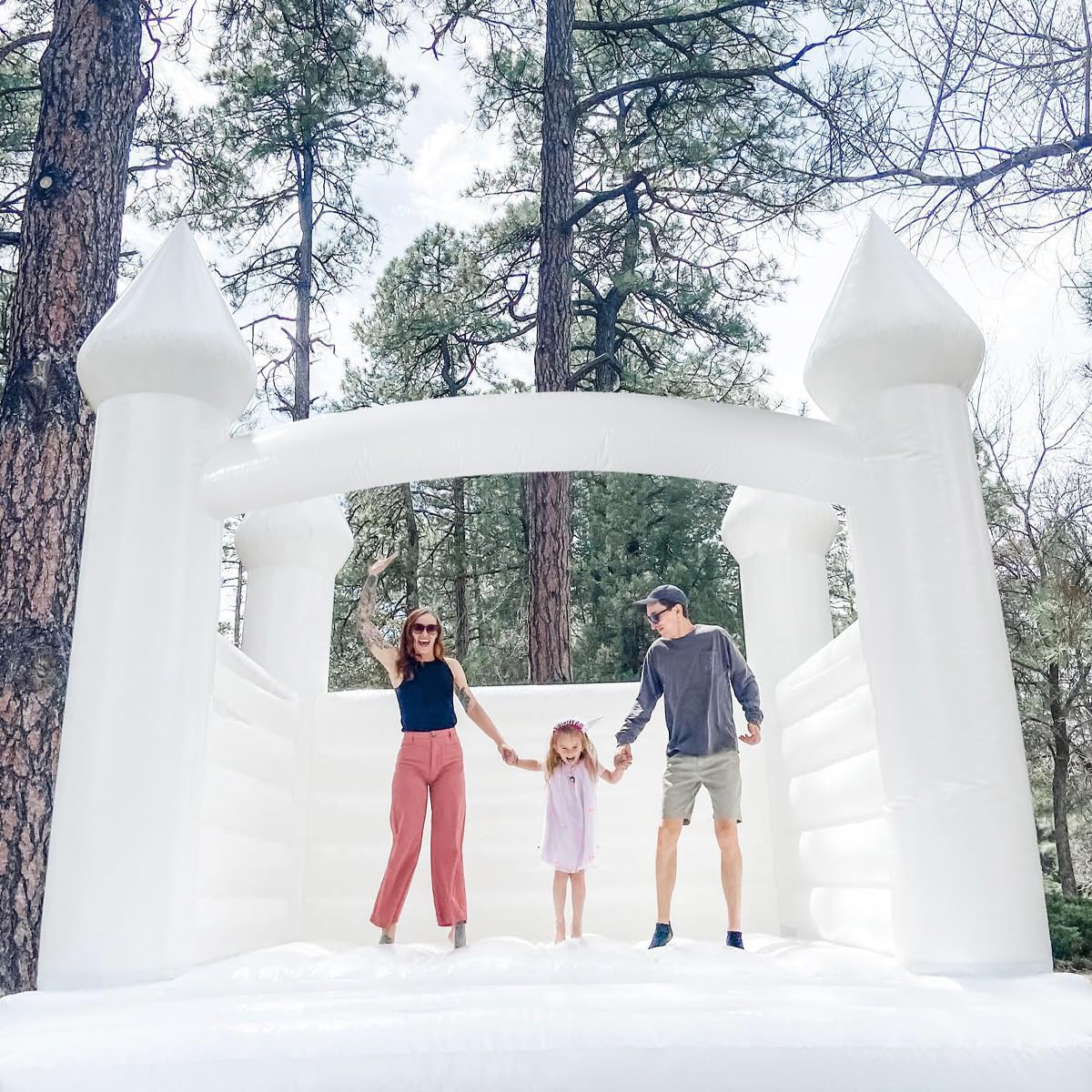Hmtaolife 13x13x10ft PVC Commercial Grade Inflatable Jumping Castle for Party with 950w Air Blower, Durable and Easy to Set up, for Wedding, Birthday Parties Decorations