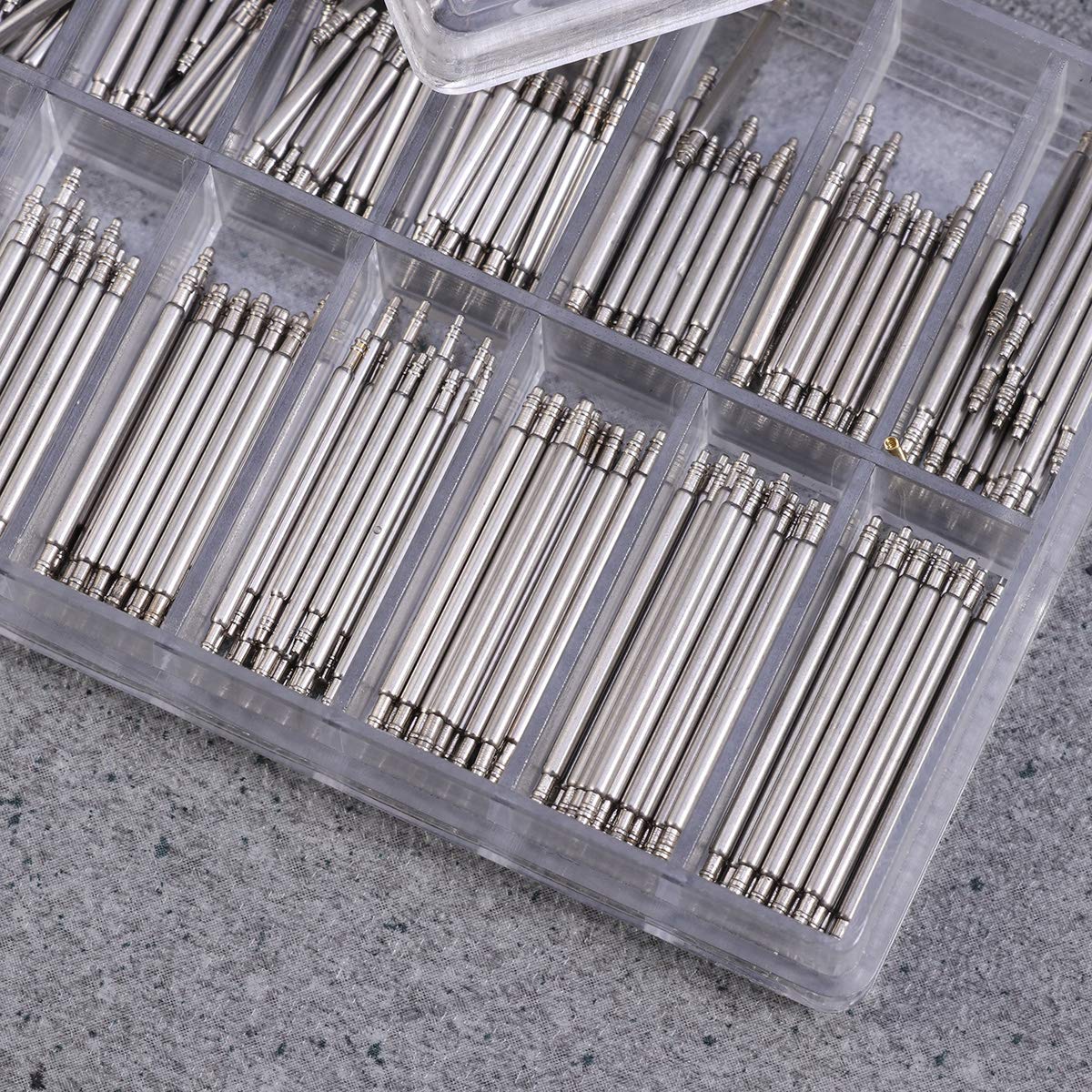 NICERIO 360pcs 8-25mm Stainless Steel Watch Band Spring Bars Strap Link Pins Wactchmaker Tools