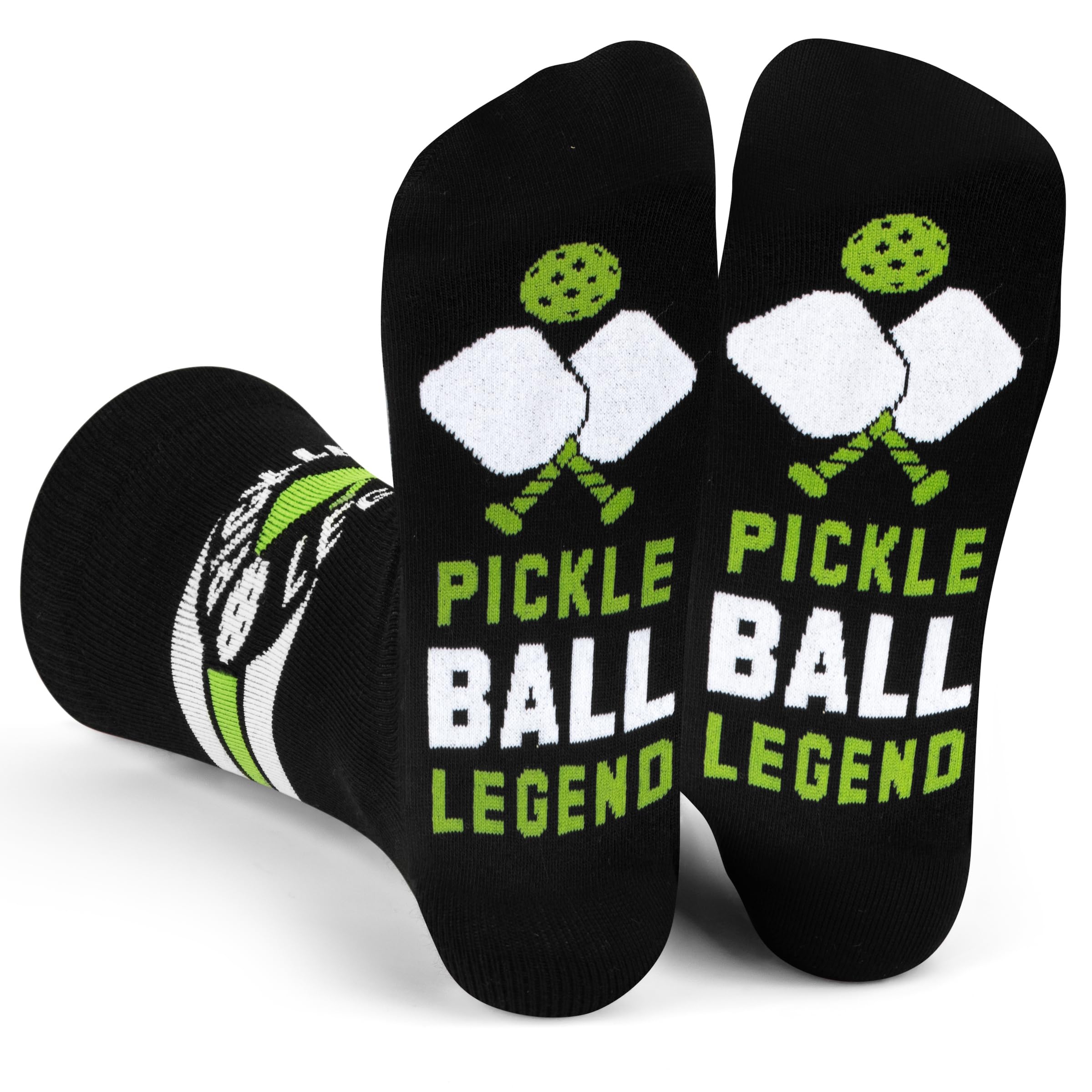 Pickleball Legend Socks for Pickle Ball Lovers - Novelty Gifts for Men, Women, and Teens One Size