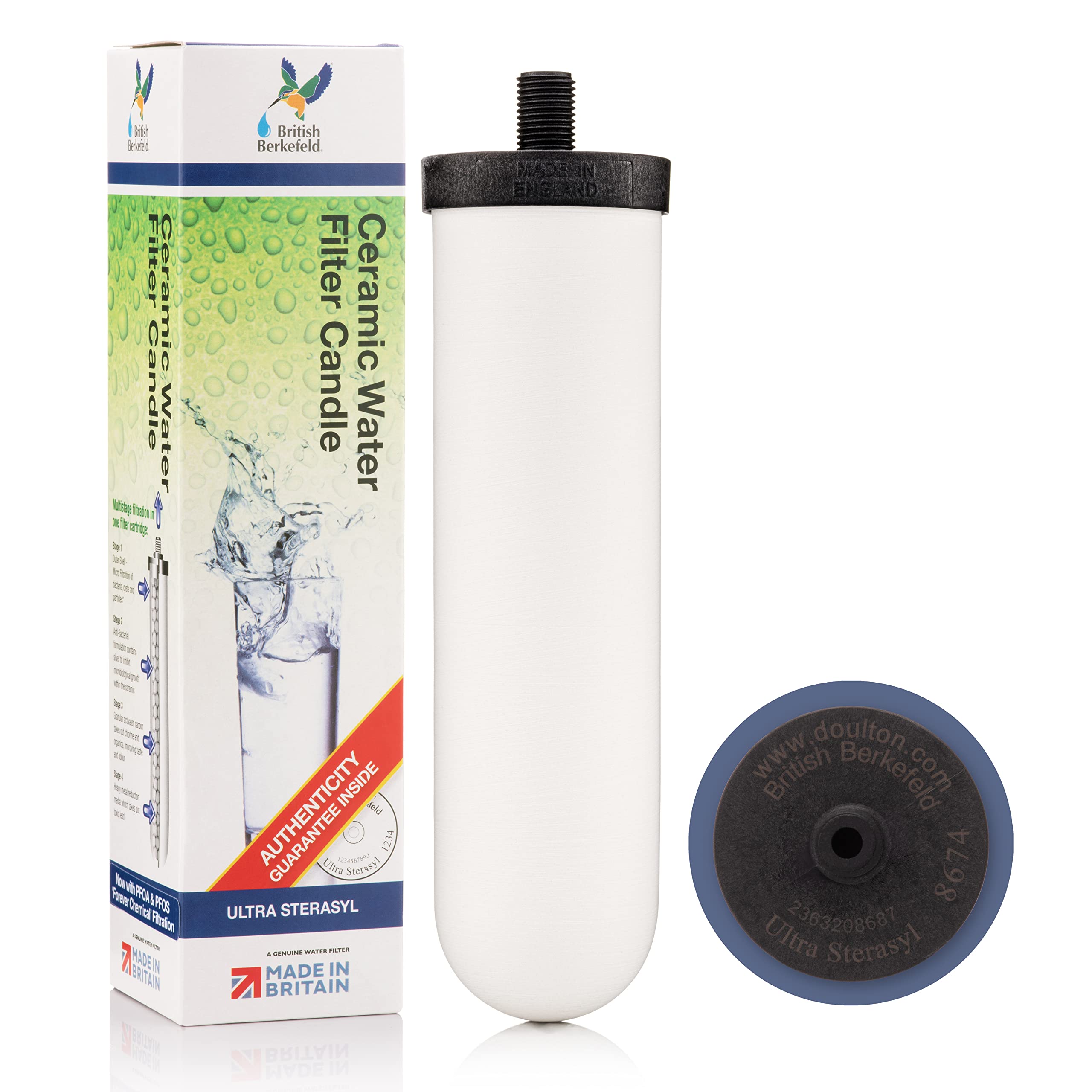 British Berkefeld Doulton W9361139 Gravity Countertop Water Filtration System 2.25 Gallons Made in UK