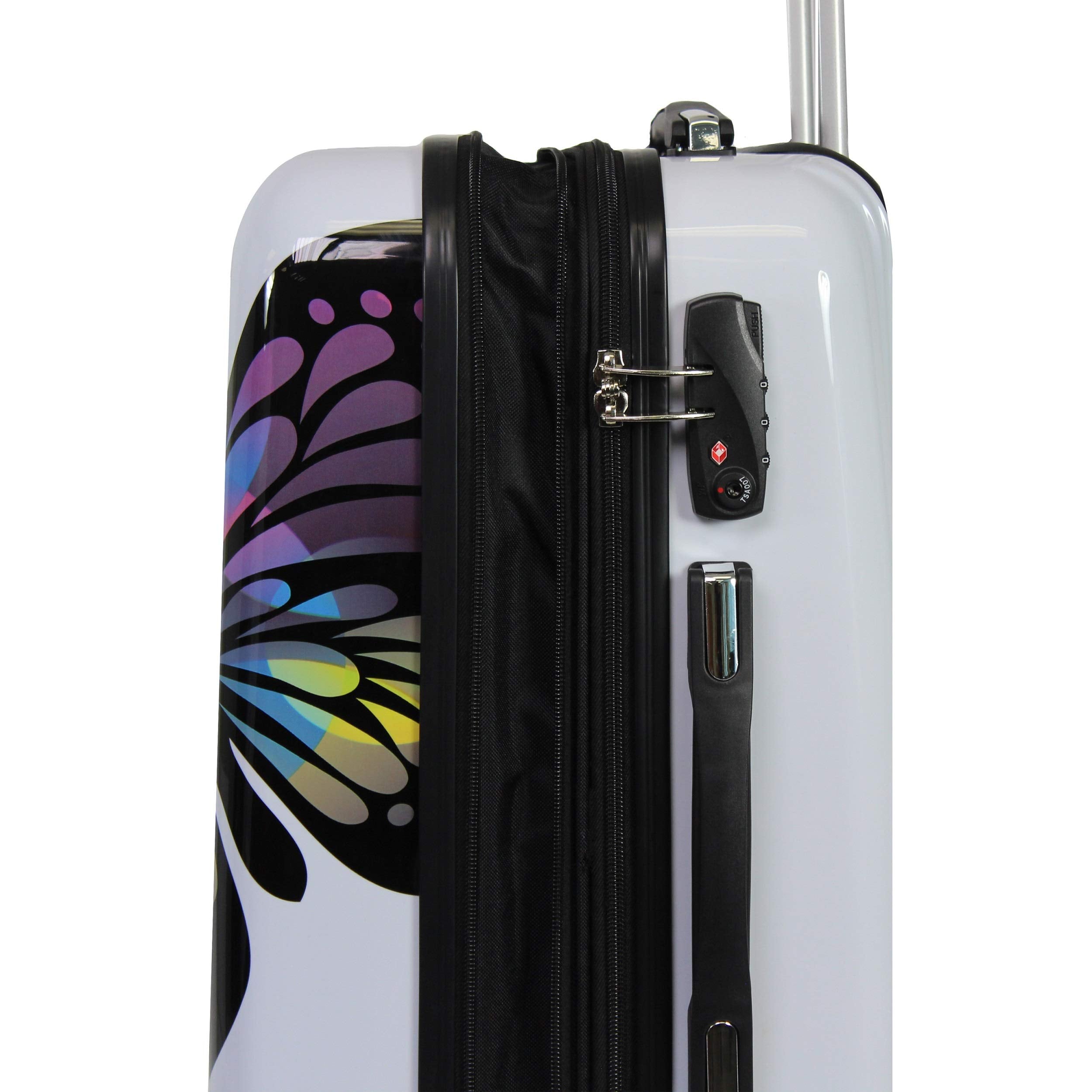 World Traveler Butterfly Luggage, 4-Piece Set