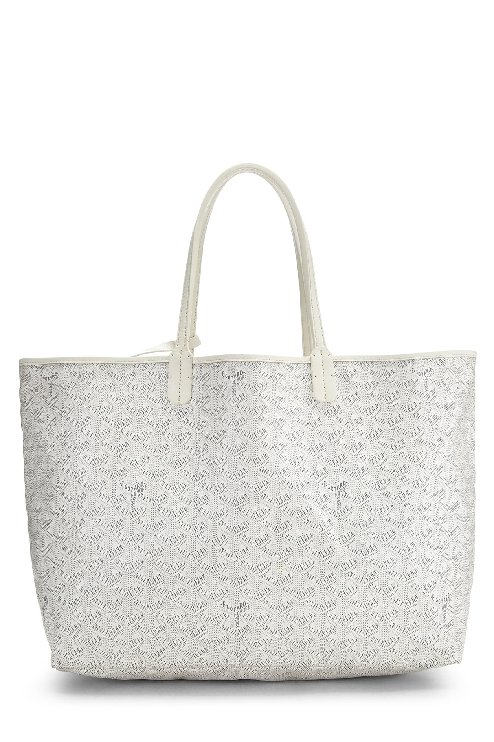 Goyard, Pre-Loved White Goyardine Canvas Saint-Louis PM, White