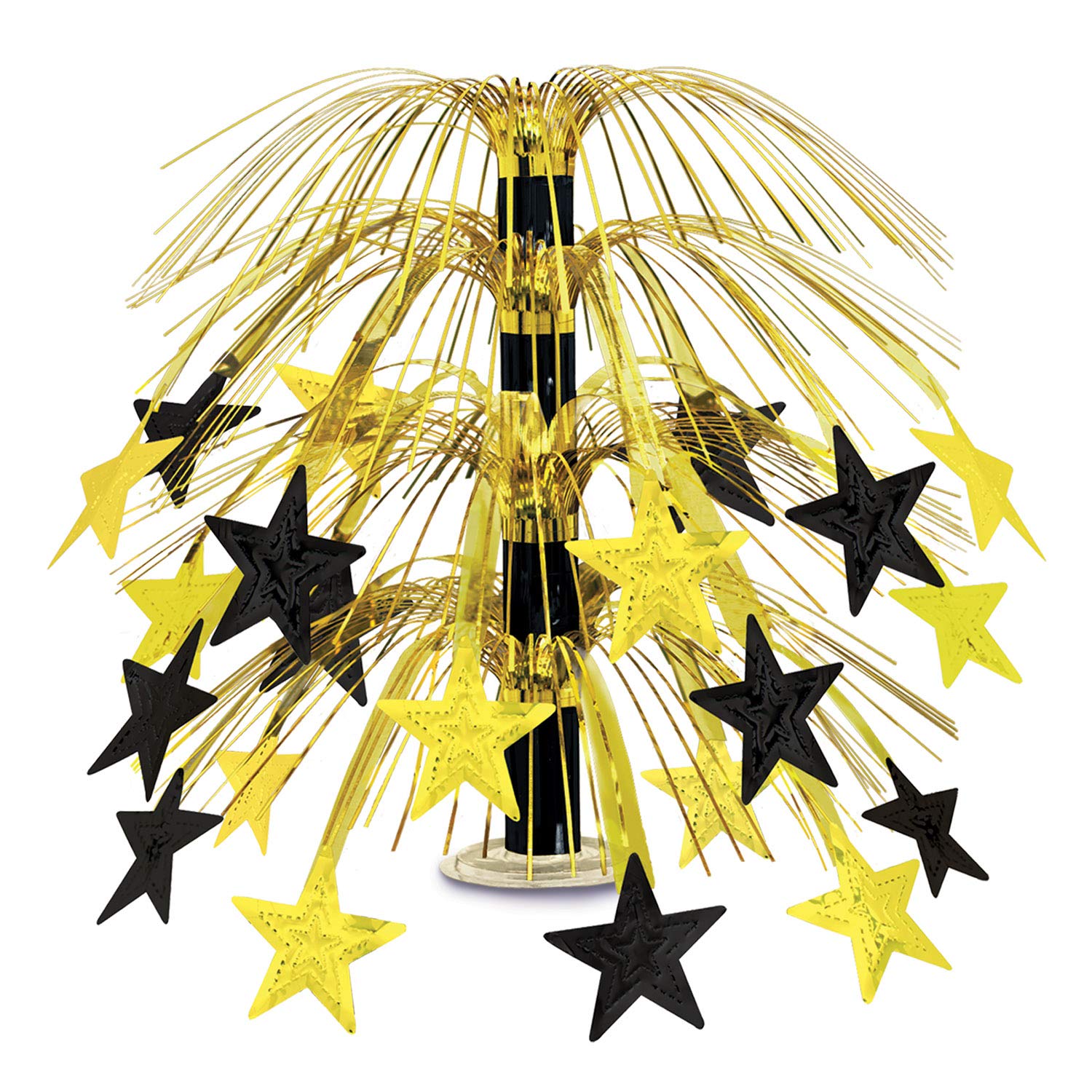 Beistle Black and Gold Star Cascade Centerpiece