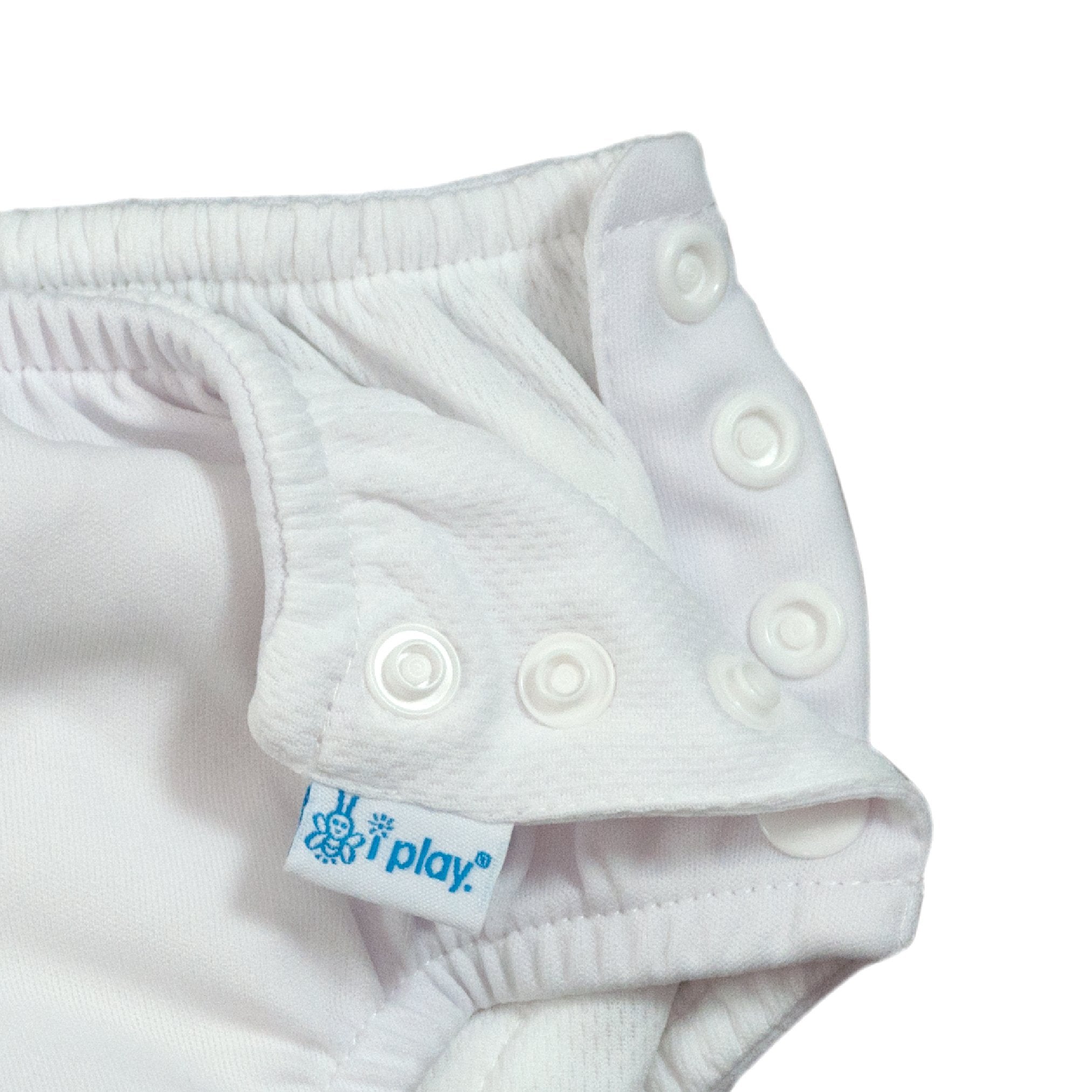 i play. by green sprouts Snap Reusable Swim Diaper (2pk) | No other diaper necessary, UPF 50+ protection,White/Snap,18 Months