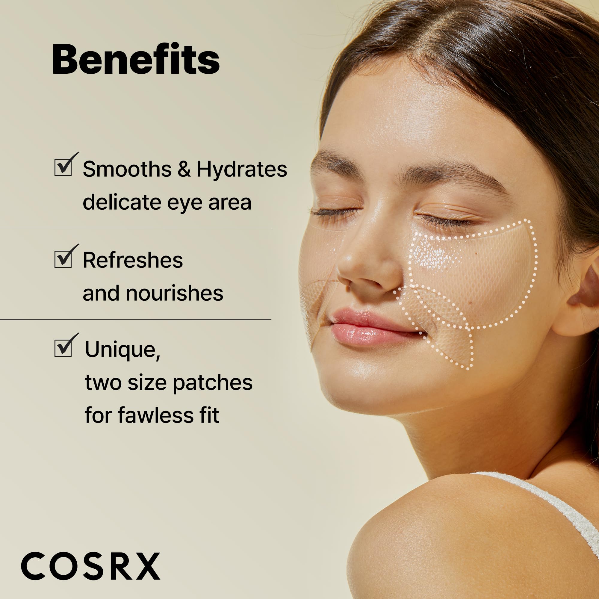 COSRX Advanced Snail Hydrogel Eye Patch (60pc), Gel Serum Mask, Puffy Under Eye Treament, Fine Lines, Refresh, Hydrate, Korean Skin Care