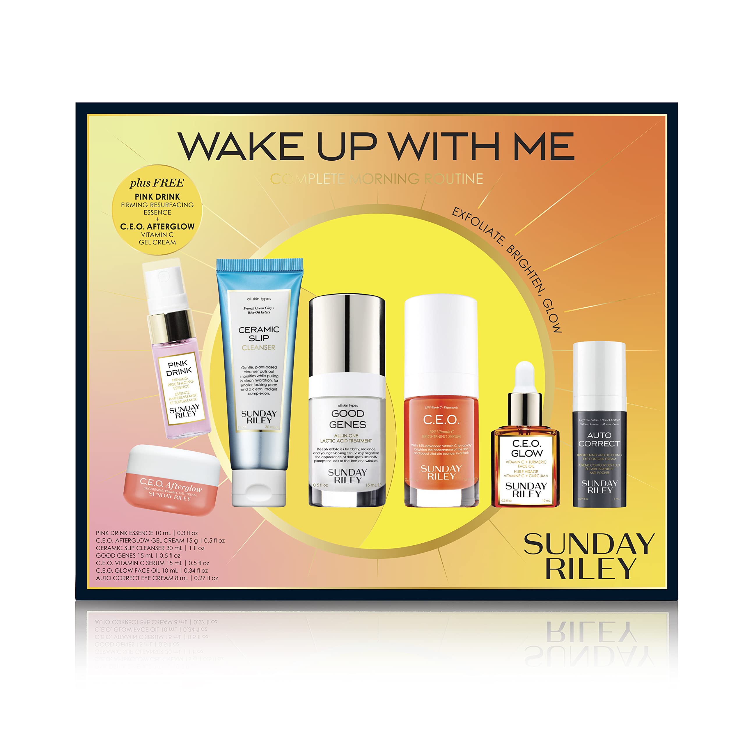 Sunday Riley Wake Up With Me Complete Brightening Morning Skincare Set, 1 ct.