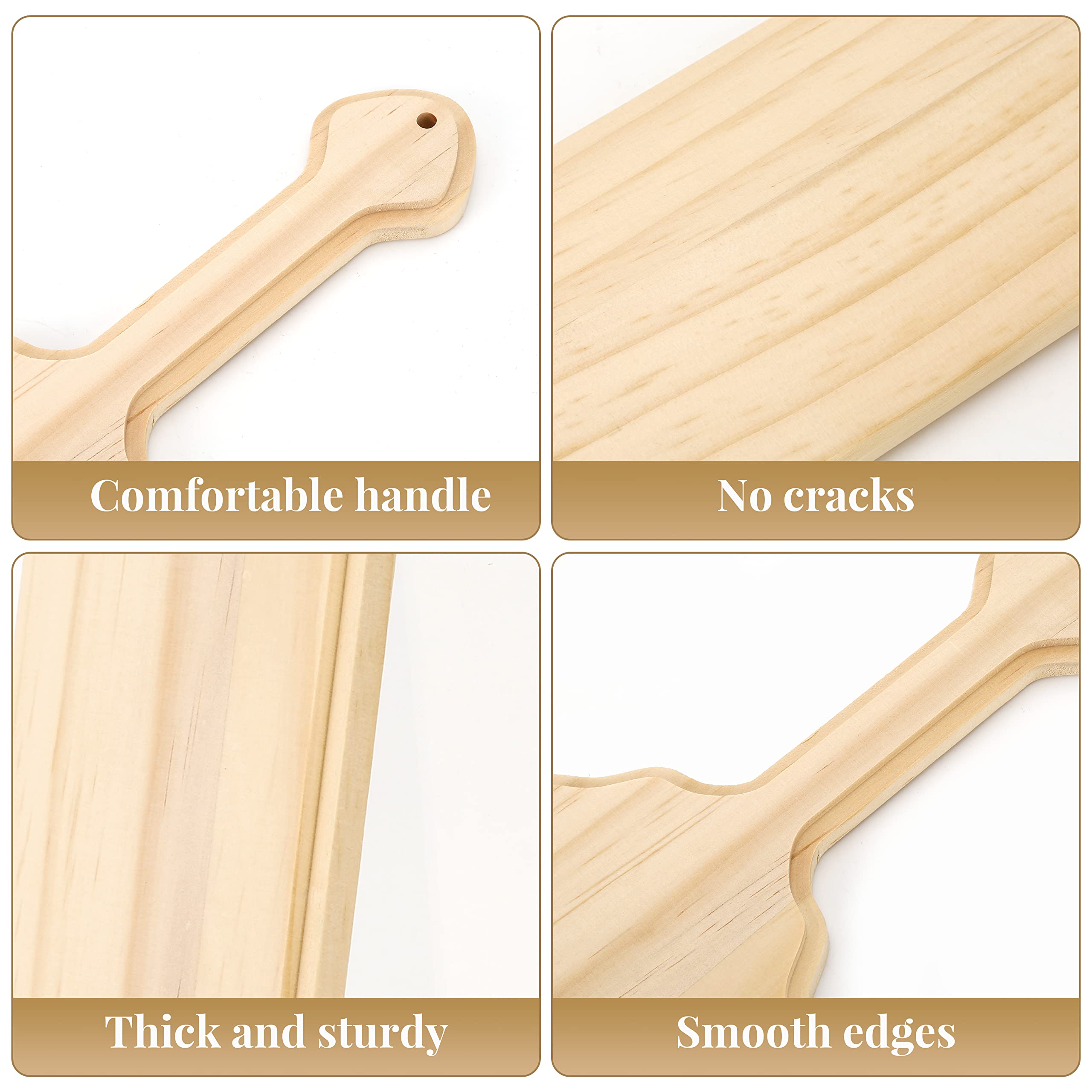 Caydo 15 Inch Unfinished Wooden Paddle, Greek Fraternity Paddle, Solid Pine Sorority Paddle for DIY Arts Decoration