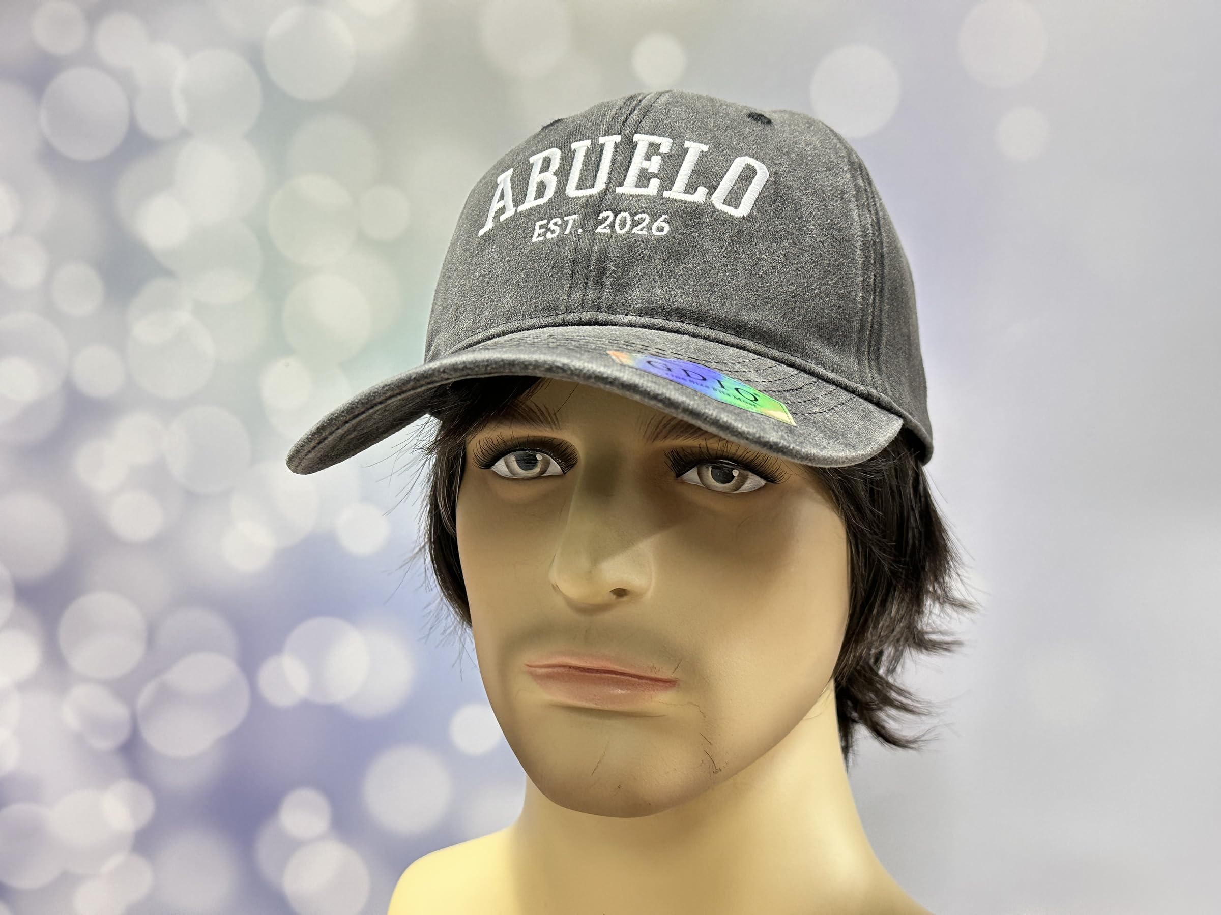GDIQ Abuelo Established 2026 Hat, Gifts for New First Time Grandpa Grandfather Papa, Embroidered Washed Cotton Baseball Cap for Men