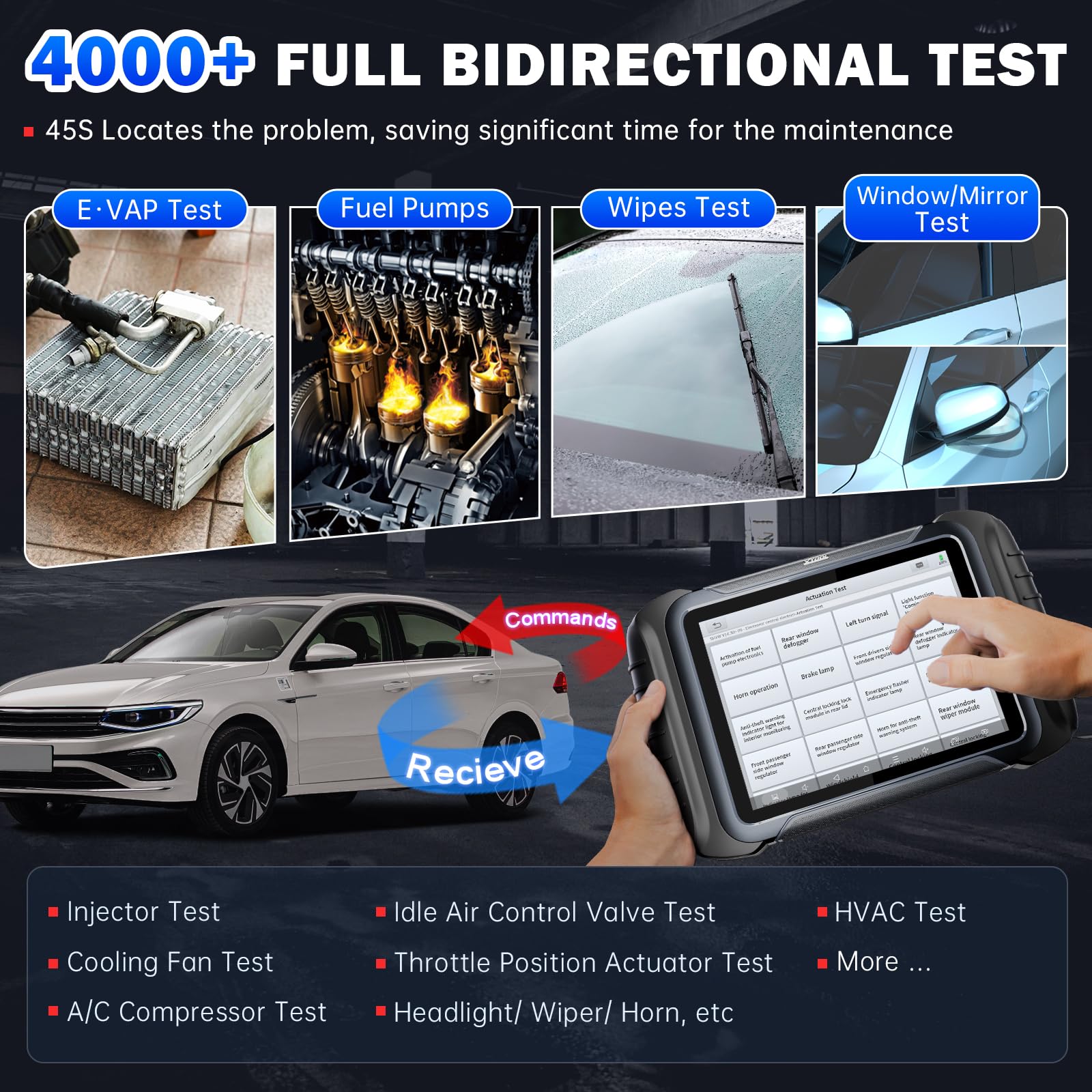 XTOOL D8S Bidirectional Scan Tool 2024 Upgraded Ver. of D8 Scanner, OBD2 Scanner Diagnostic Tool, Topology Mapping, ECU Coding, 38+ Resets, CAN FD & DoIP, All System Scanner for Car with 3-Year Update