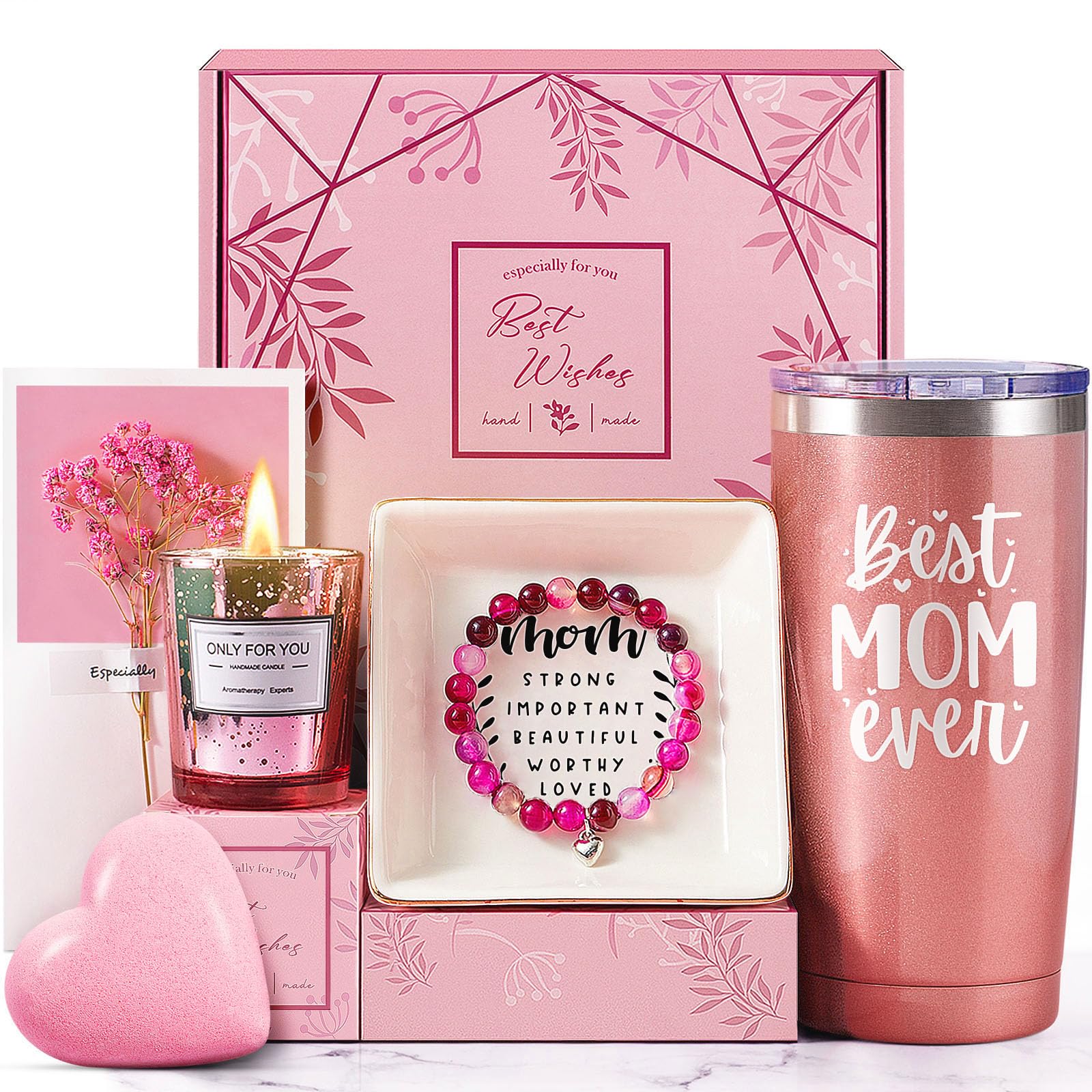 Christmas Gifts for Mom from Daughter Son, Mothers Day Gifts for Mom, Wife, Grandma, Stepmom, New Mom, Mother In Law, Mom, Birthday Gifts for Women Mom, Relaxing Spa Gift Basket Set Mom Gifts