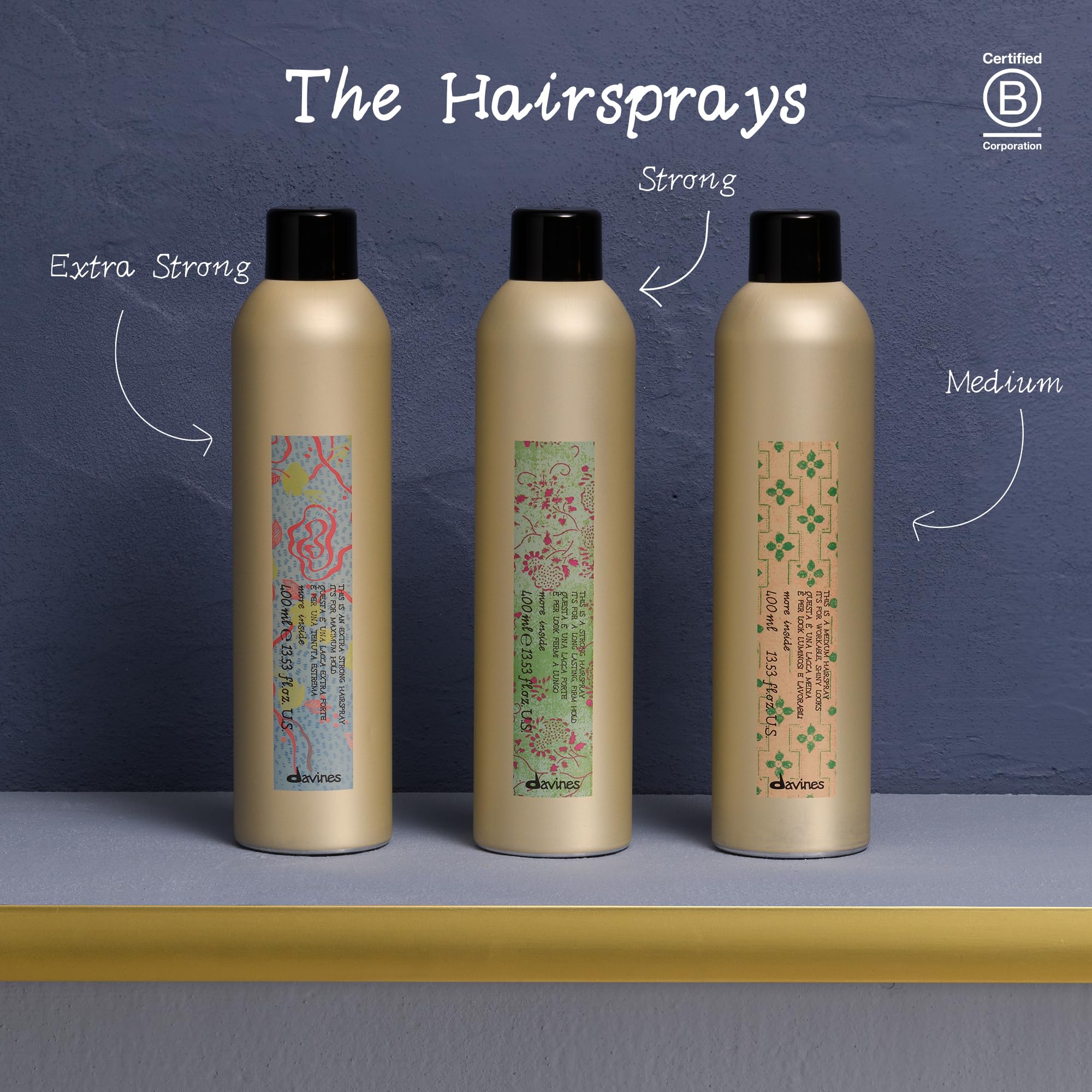 Davines This Is A Strong Hairspray | Humidity Control + Flexible Hold for All Day- Spray for All Weather + Hair Types, 12 Ounce