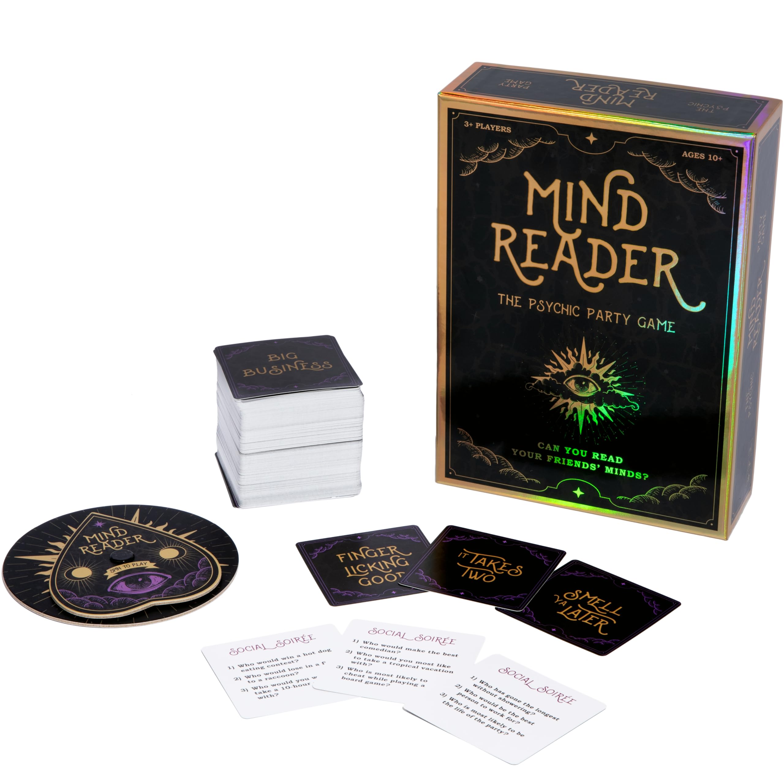 New Game! Mind Reader – Can You Read Your Friends' Minds? The Fun Psychic Mind Meld Family Party Game for Kids, Tweens, Teens, College Students, Adults & Families - Perfect Board Games Night Group