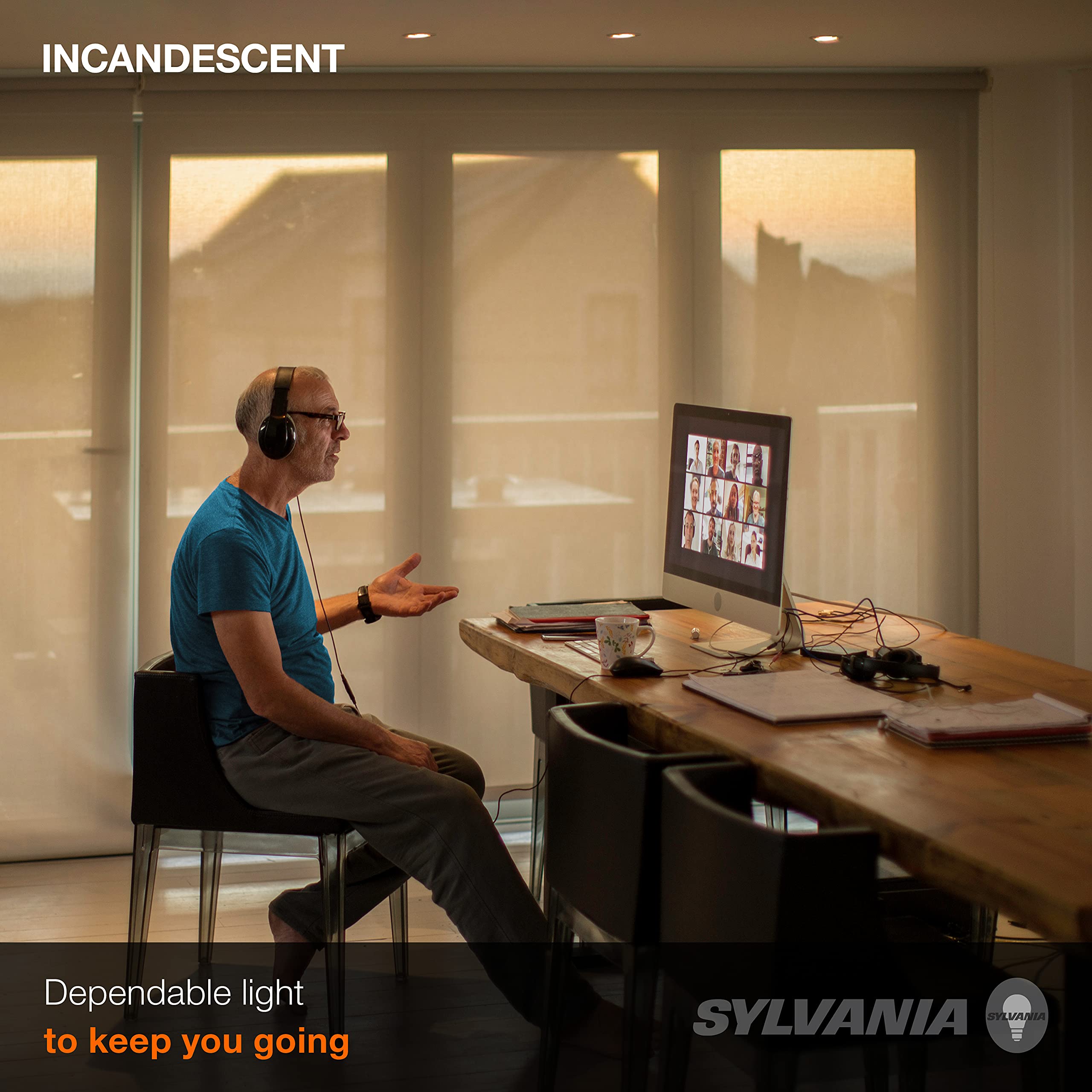 LEDVANCE SYLVANIA Incandescent Flood Light Bulbs, R20 45W, 295 Lumens, 2,000 Hours, Value Pack - 6 Pack (40808) Warm White