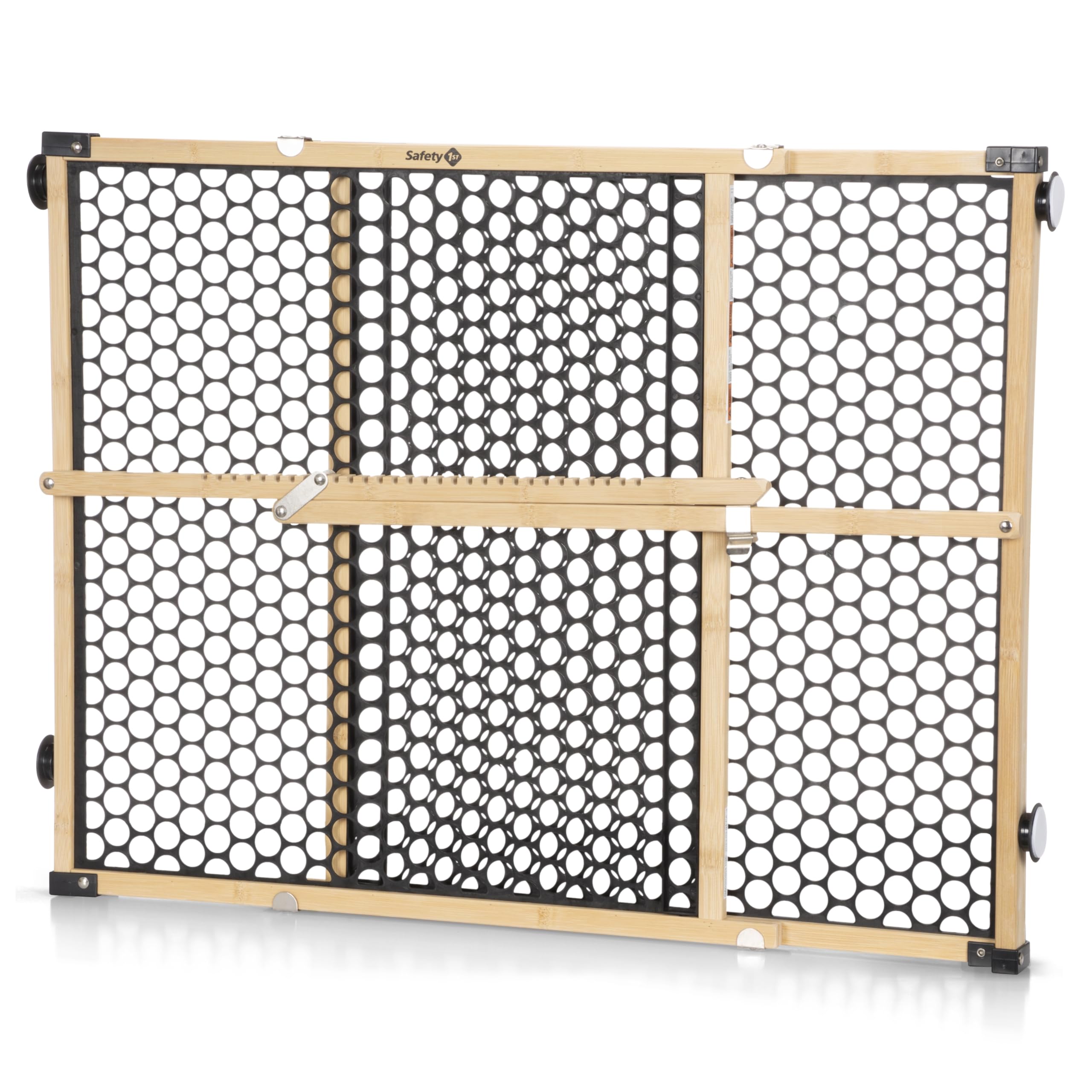 Safety 1st Eco-Friendly Nature Next Bamboo Baby Gates for Doorways, No Drill Baby Gate with Door, Dog Gates, Fits 28"-42", 24" High, Bamboo and Black