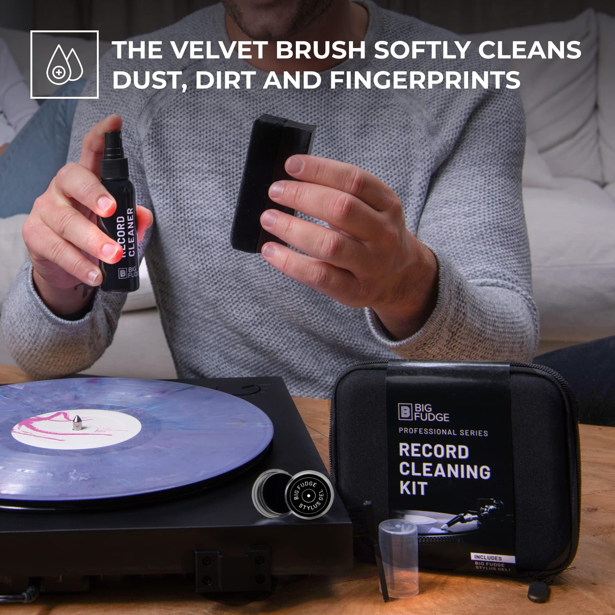 Big Fudge Complete Vinyl Record Cleaning Kit - Par (Essential Cleaning Kit)