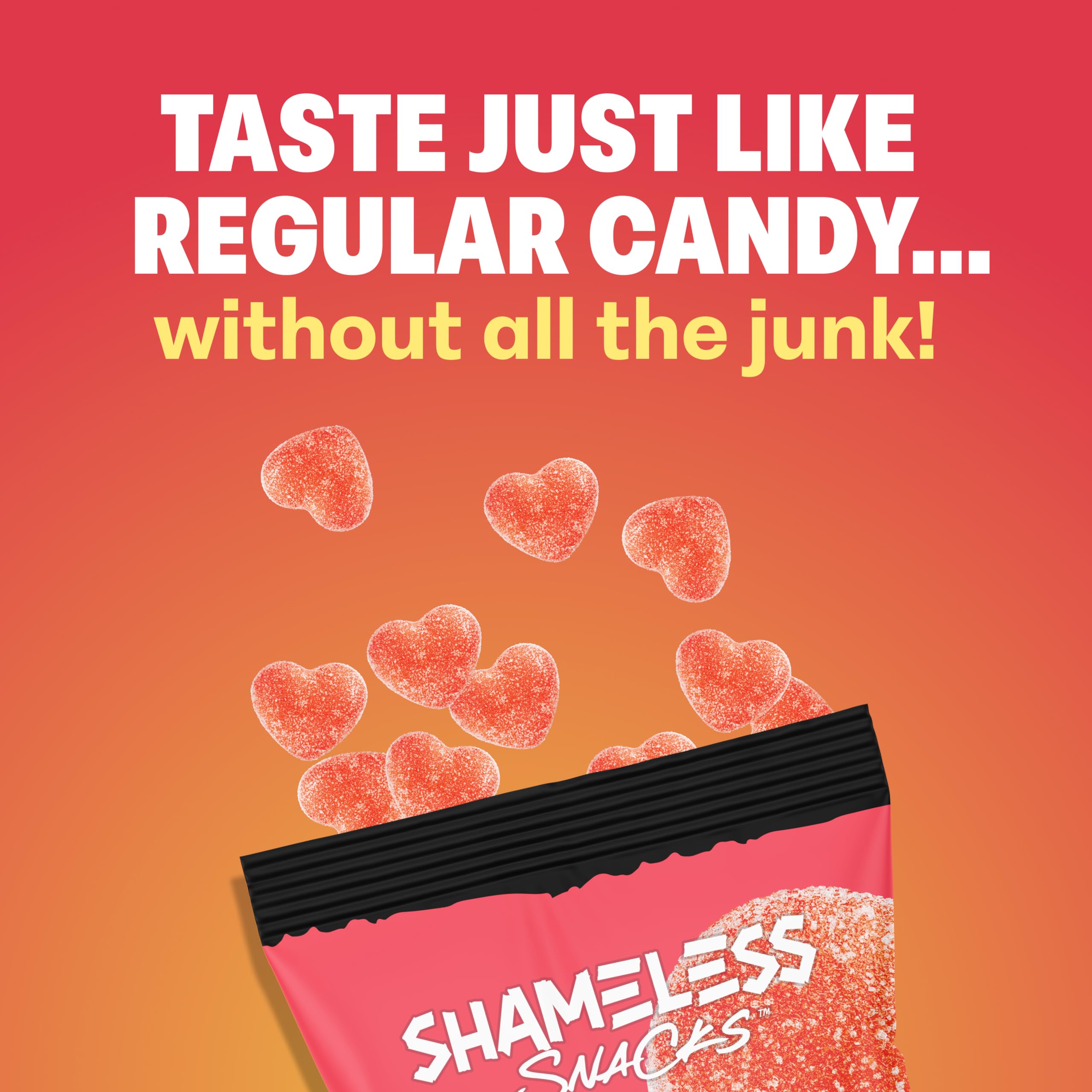 Shameless Snacks - Healthy Low Calorie Snacks, Low Carb Keto Gummies (Gluten Free) - 6 Pack OMG Peach