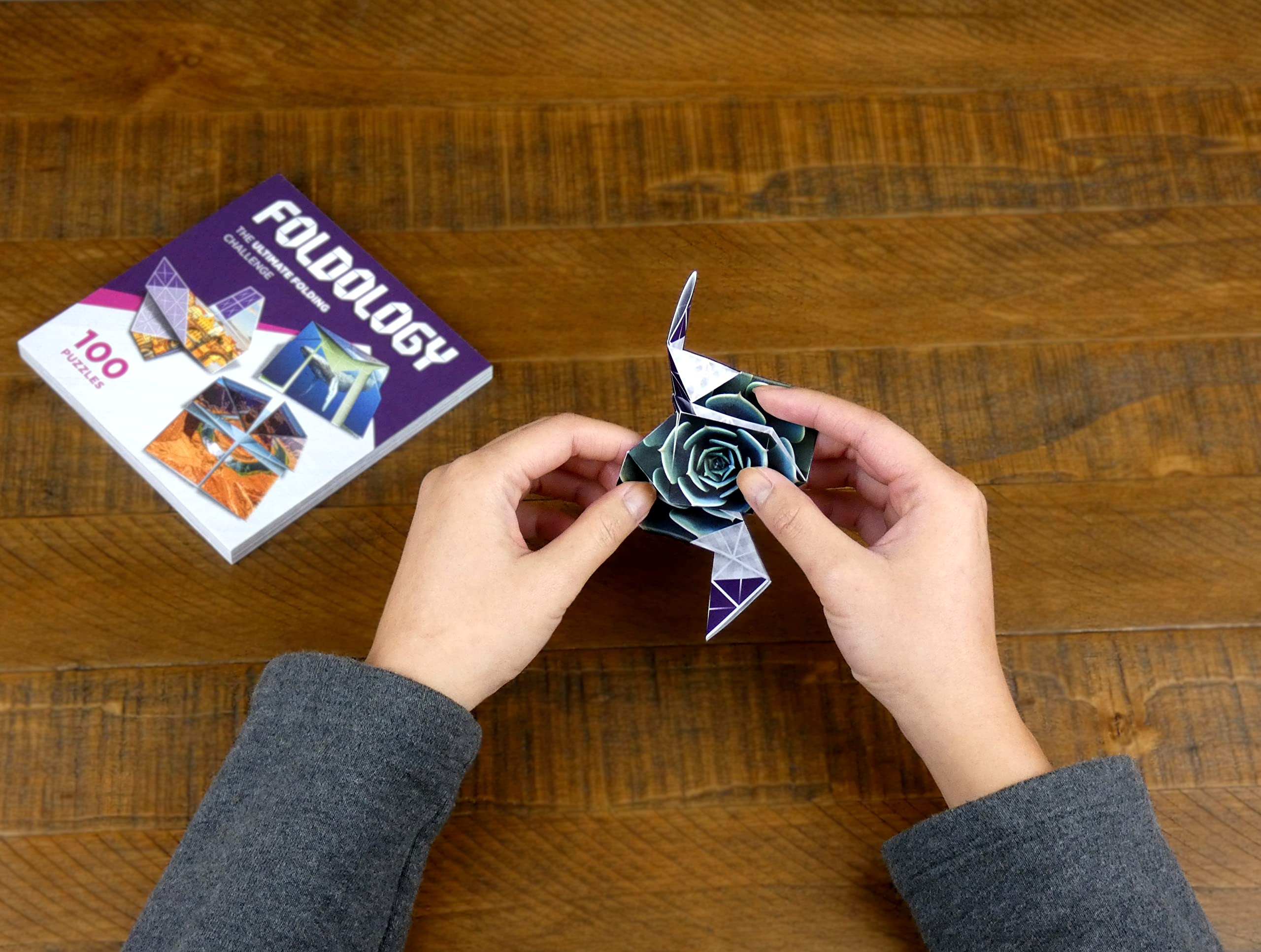 FOLDOLOGY - The Origami Puzzle Game! Stocking Stuffers for Tweens, Teens & Adults. 100 Challenges, Ages 10+. Hands-On Brain Teasers. Fold The Paper to Complete The Picture