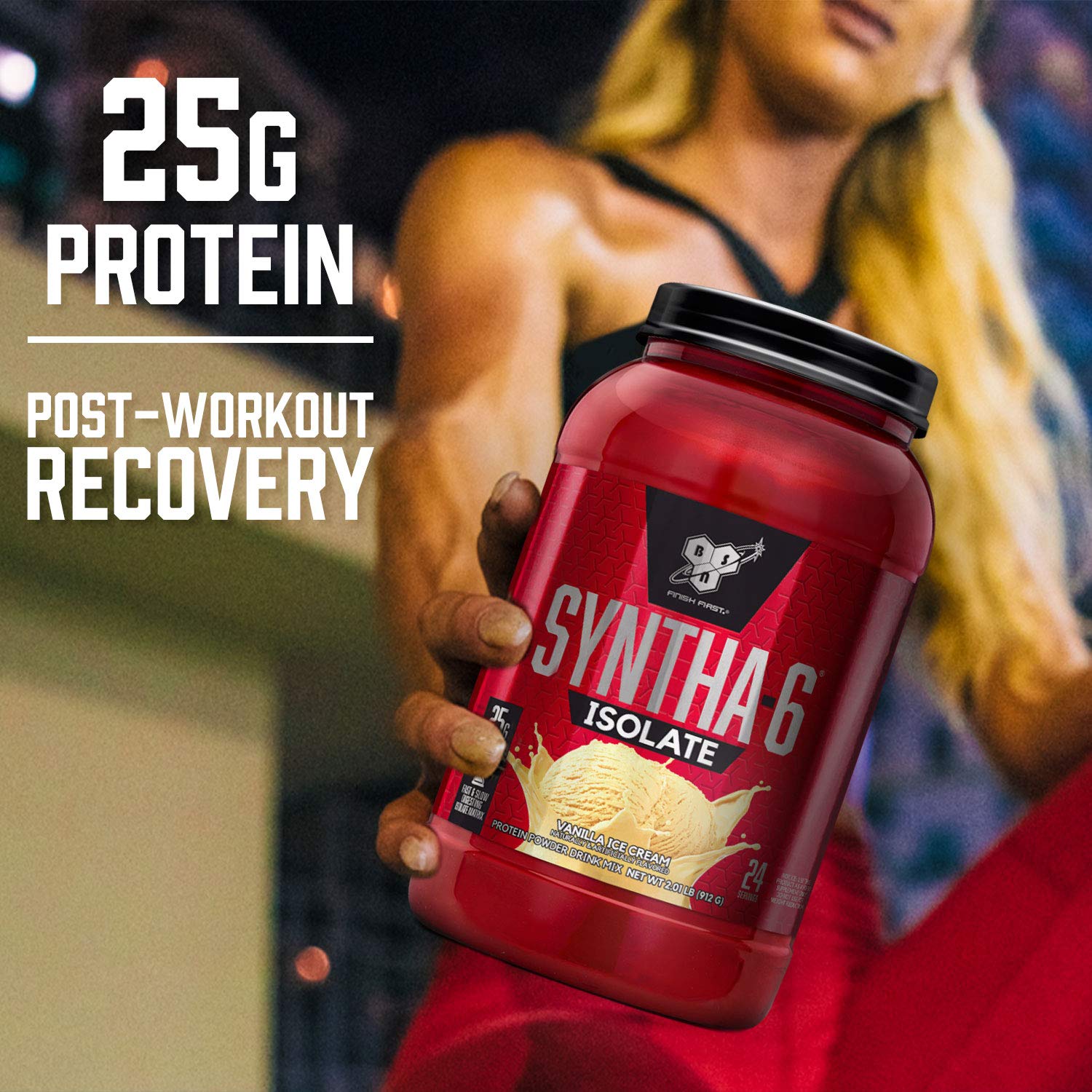 BSN SYNTHA-6 ISOLATE Protein Powder, Vanilla Ice Cream, 4.02 lb (48 servings)