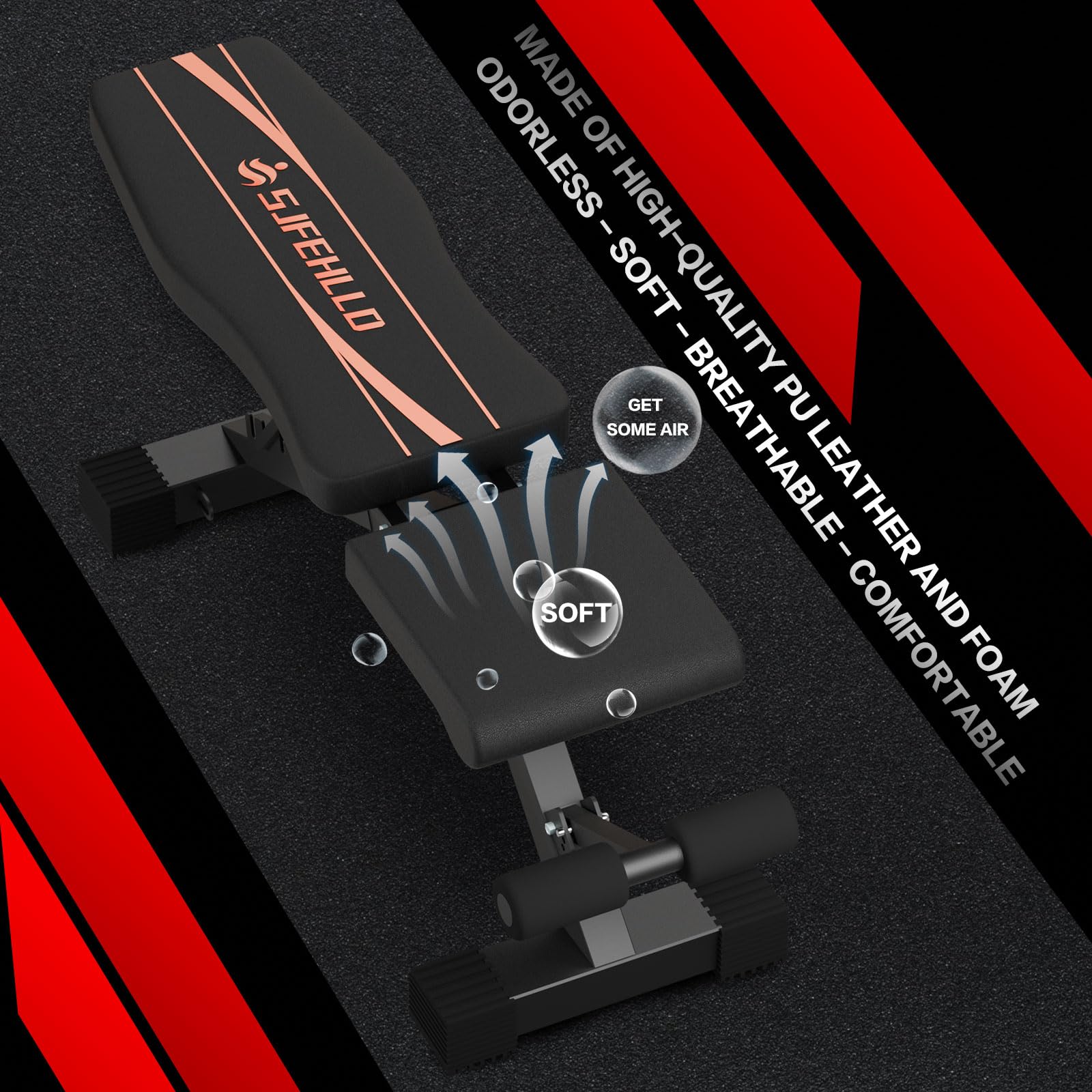 SJFEHLLD Weight Bench, Adjustable Weight Bench Press,1000 Lb Stable Workout Bench,Suitable for Full Body Workout with Fast Folding,Apply to for Home Gym Dumbbell Exercise