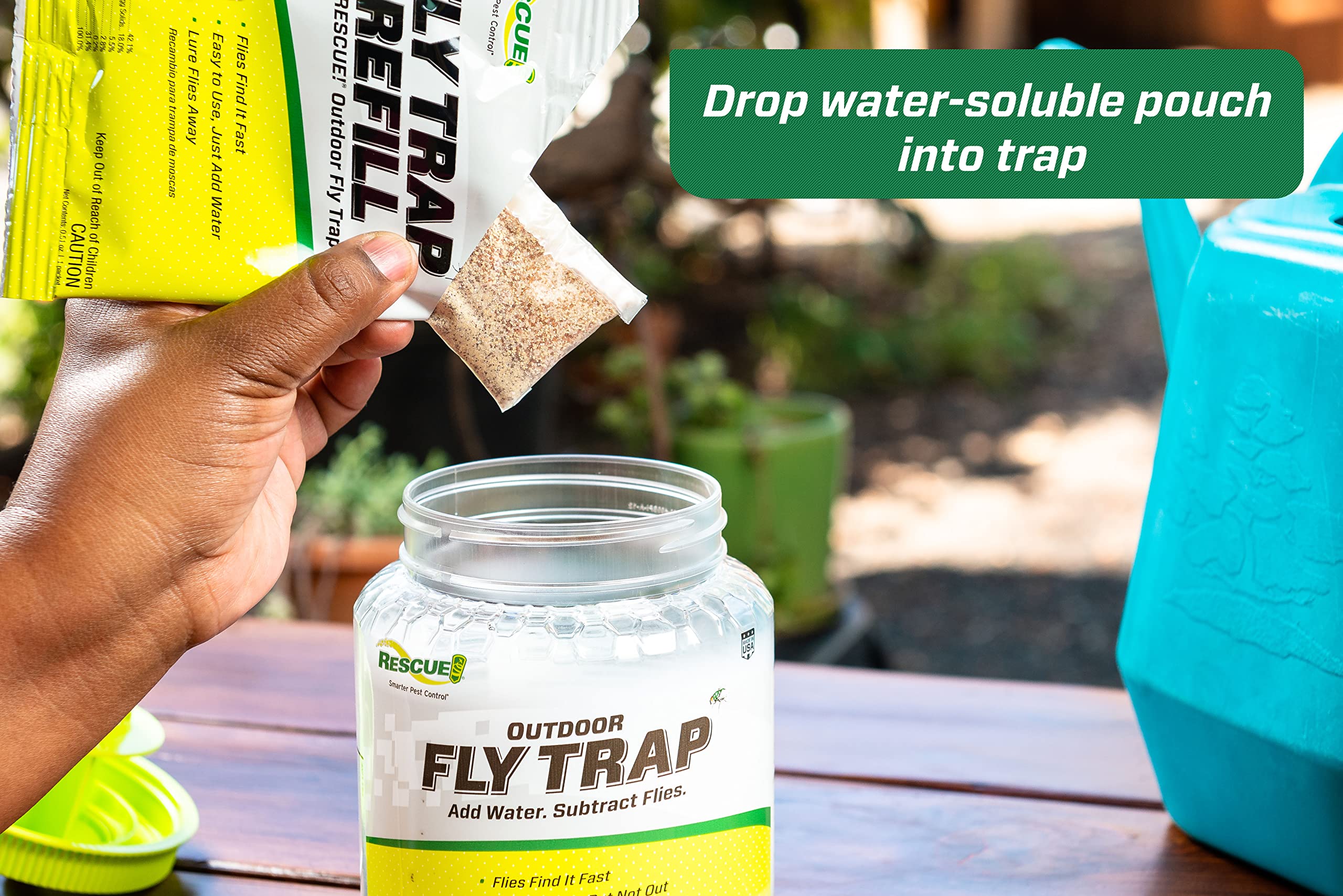 RESCUE! Outdoor Fly Trap - Reusable - 3 Traps