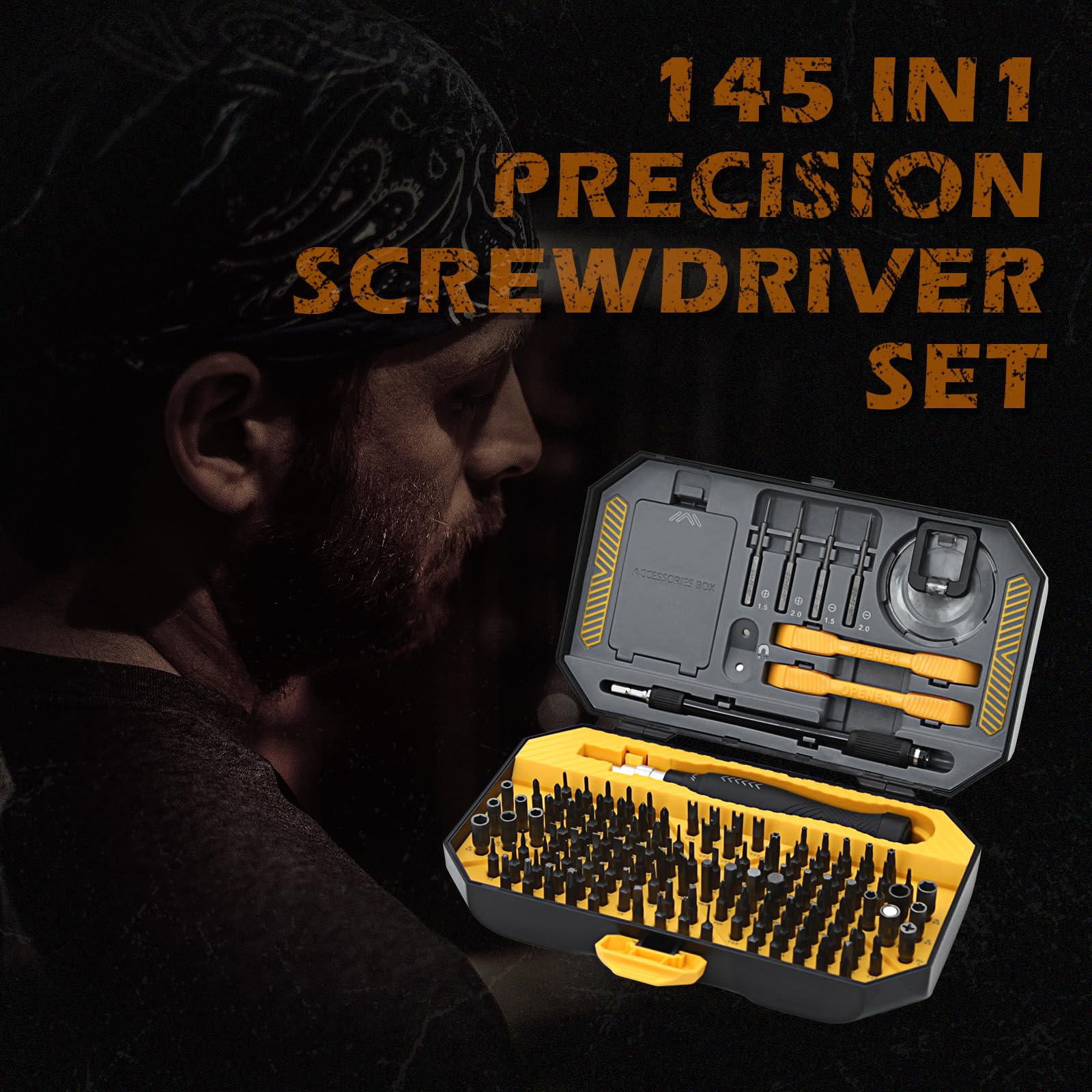 ironcube Precision Screwdriver Set, Laptop Tool Kit, 145 in 1 Professional Computer Screwdrivers Repair Kit with T5 T6 Torx Screwdriver for Eyeglass, Phone, Watch, Switch, Rc Car, Toys