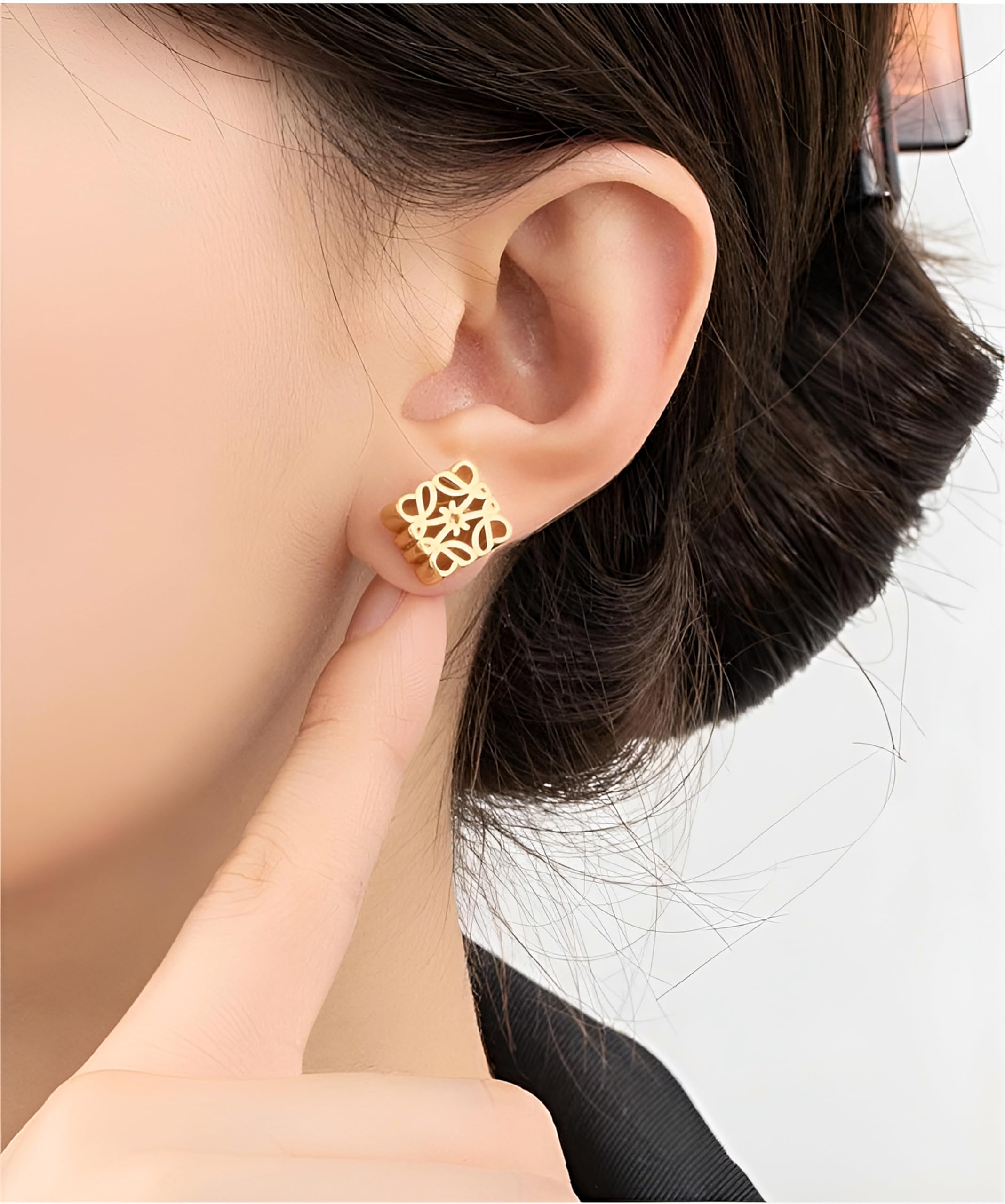 Retro French Earrings Women'S High-End Light Luxury Niche Temperament Earrings Earrings Women