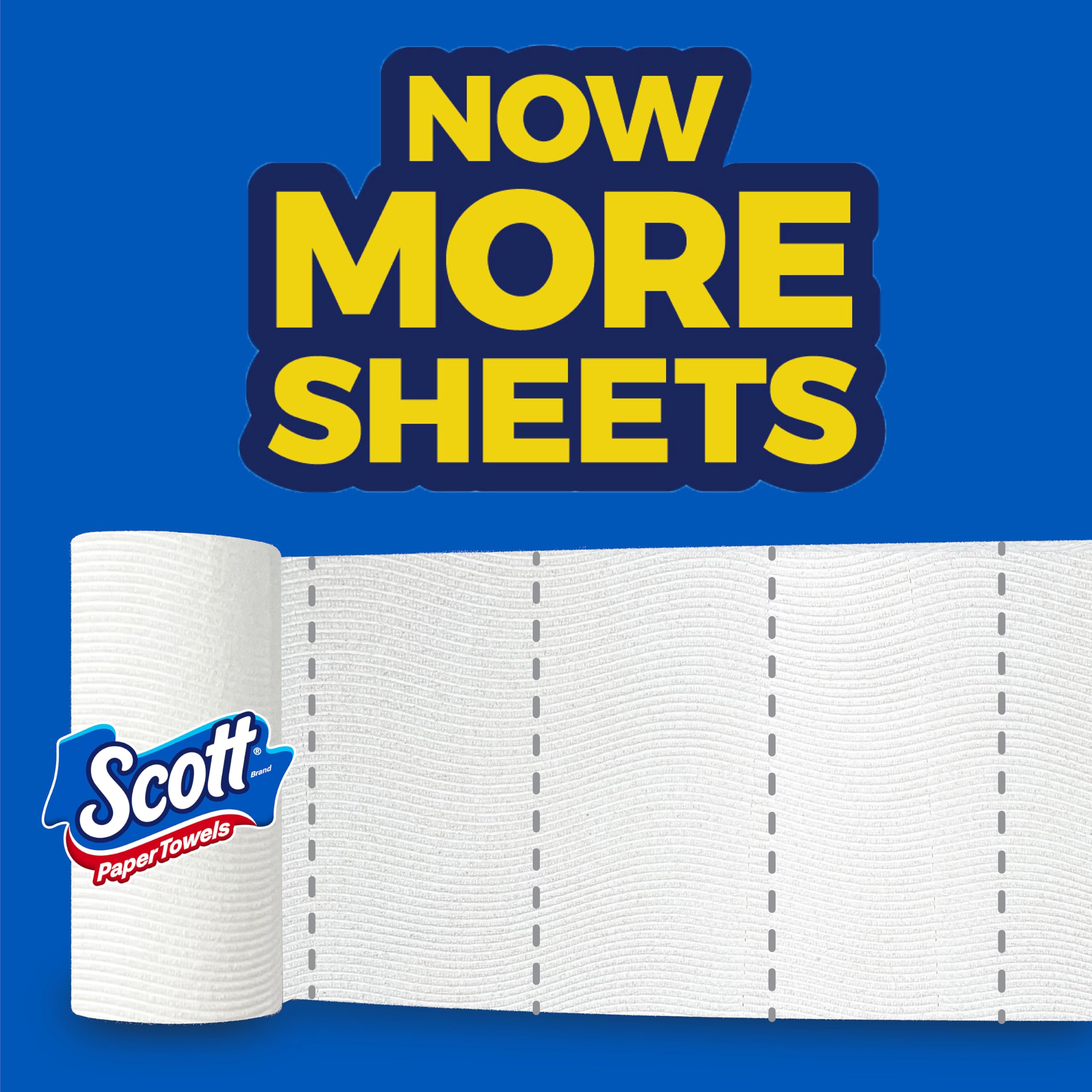 Scott Paper Towels, Choose-A-Sheet, 6 Double Rolls = 12 Regular Rolls (100 Sheets Per Roll)